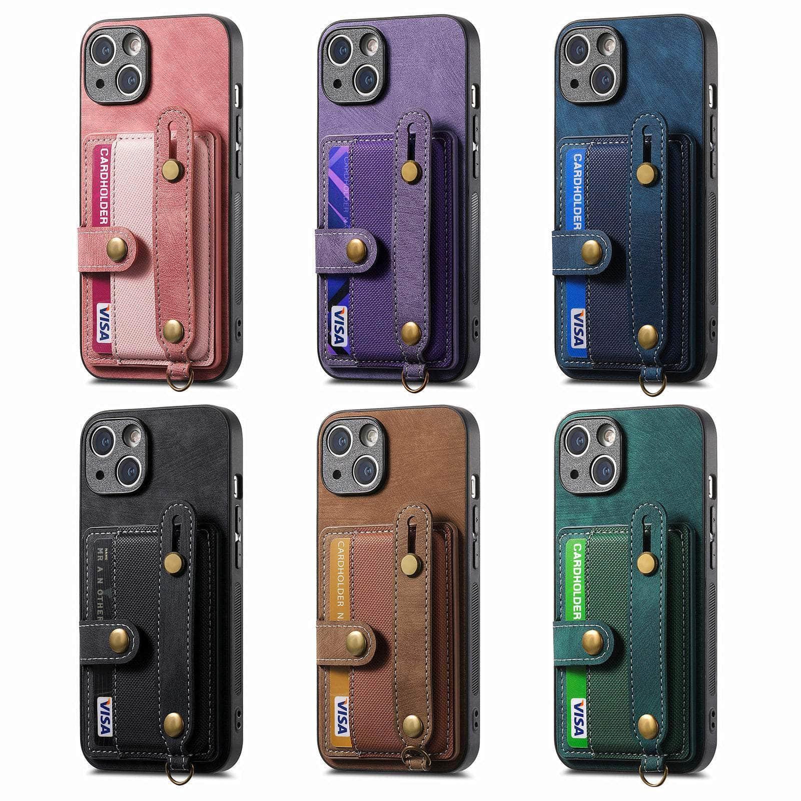 Vegan Leather iPhone 15 Plus Wallet Case with Card Holder - Slim Protective Cover for Everyday Use & Travel