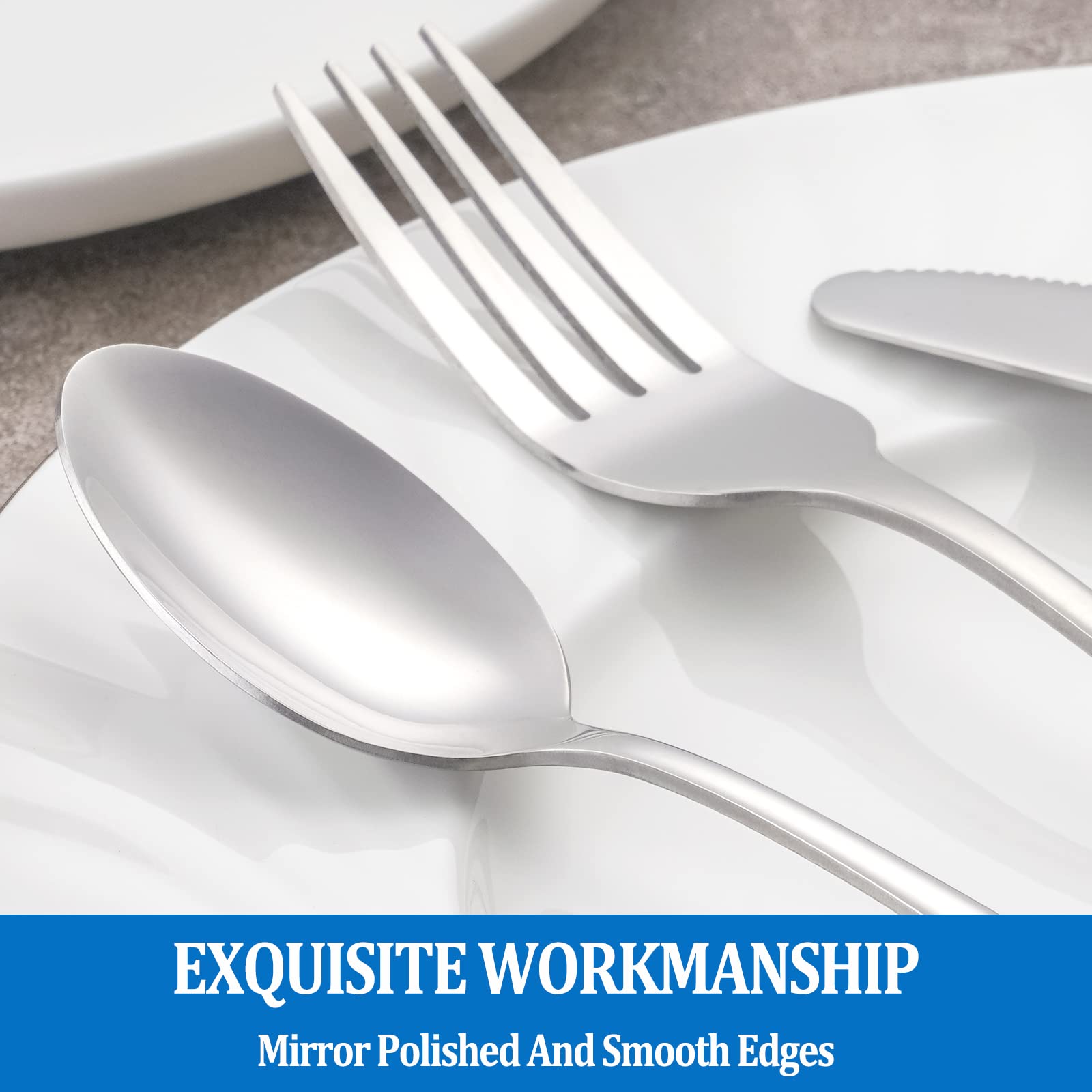 12-Piece Stainless Steel Flatware Set - 6 Dinner Forks (8 inch) & 6 Teaspoons (6.5 inch) - Mirror Polished, Dishwasher Safe, Food Grade Cutlery for Home, Kitchen, Restaurant - Perfect for Dining, Entertaining & Catering Events