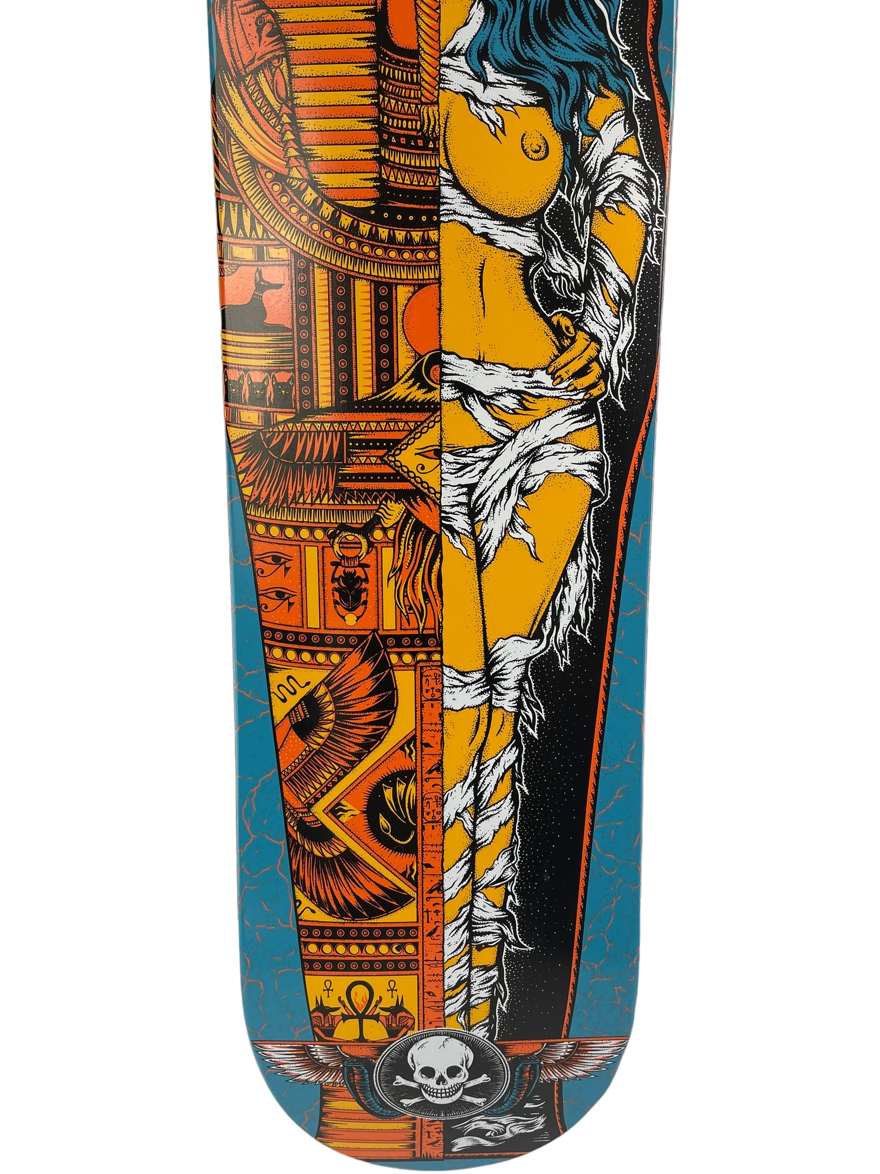 Dan Cates Mummy Blue Skateboard Deck by Death Skateboards - Choose Your Size - Perfect for Street Skating & Skatepark Tricks