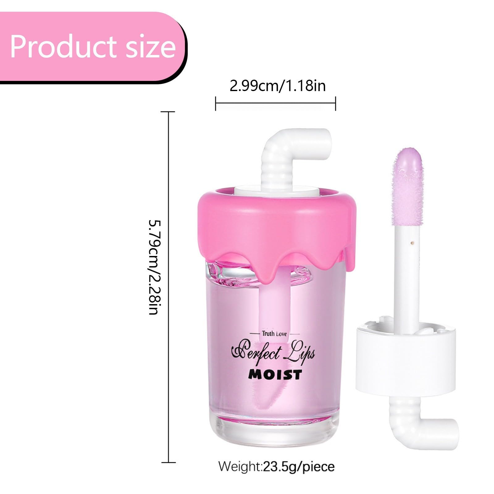 Fruit Lip Oil - 5ml Hydrating Lip Balm with Natural Moisturizers for Soft, Plump Lips | Perfect for Daily Use, Makeup Prep & Night Care (One Size)