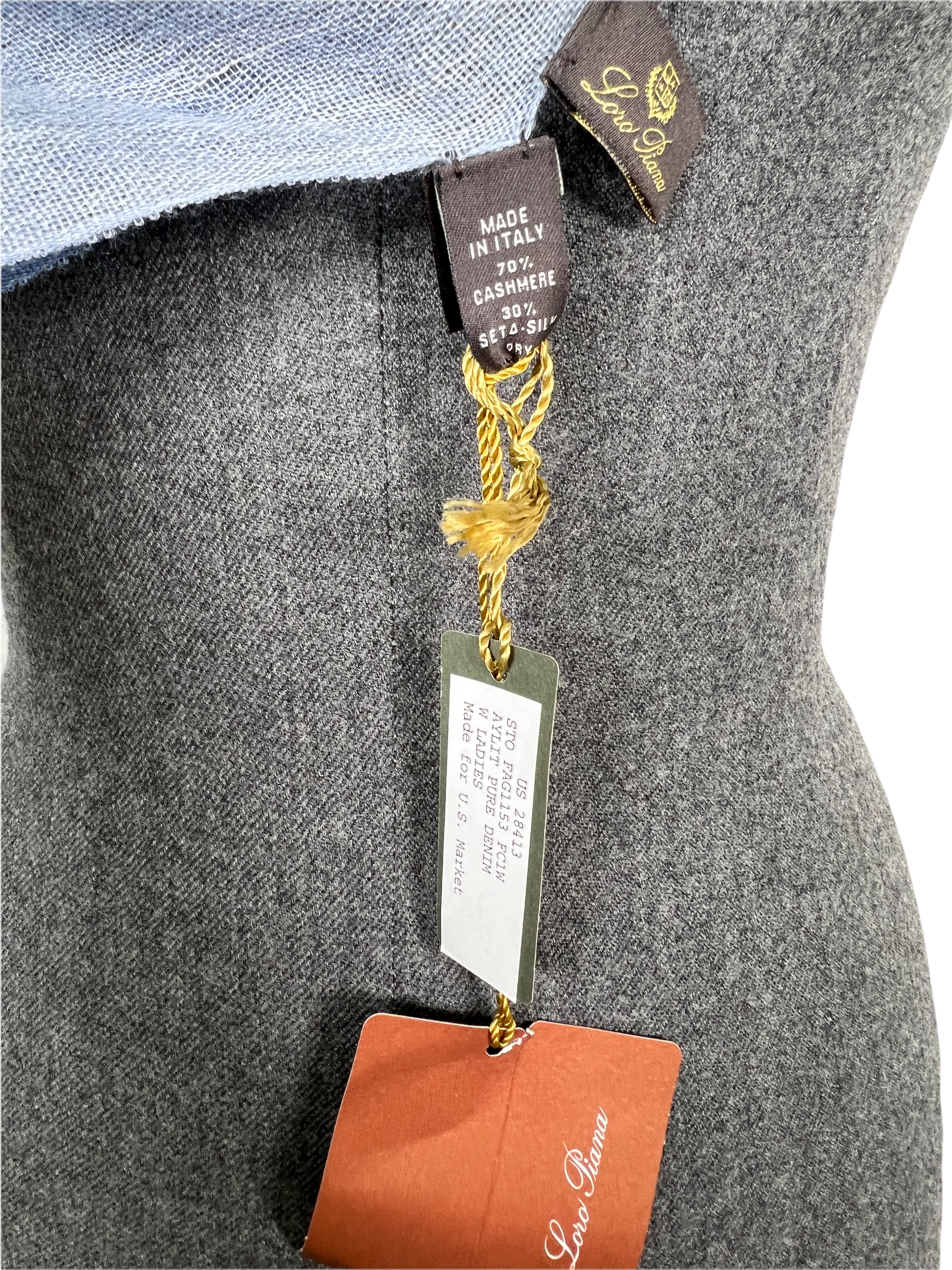 Loro Piana Aylit Pure Cashmere & Silk Gauze Stole Scarf - Luxury Women's Fashion Accessory for Winter, Travel & Special Occasions