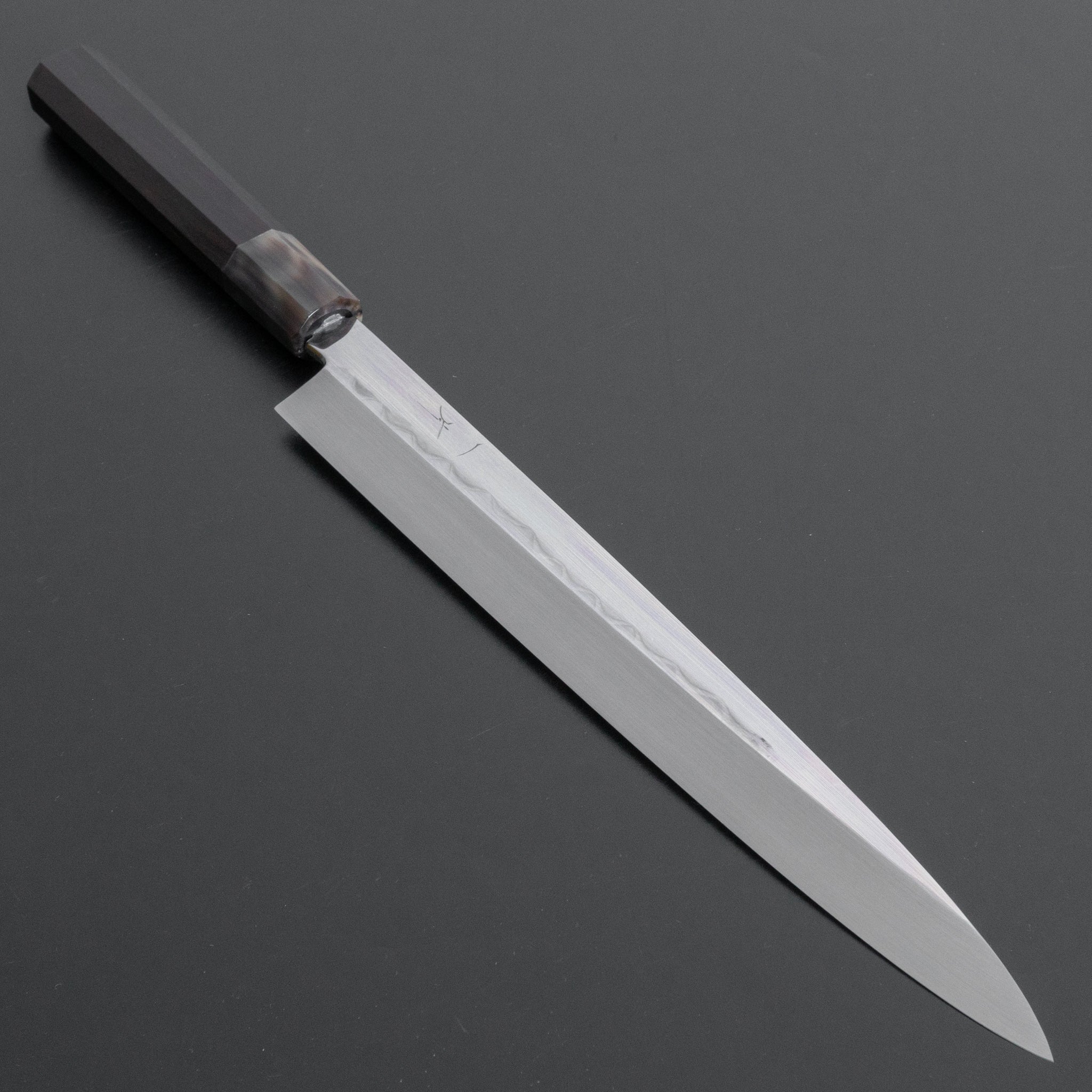 Hitohira Togashi White #1 Notaremon Mizu Honyaki Yanagiba 270mm Sushi Knife with Ebony Handle & Saya - Premium Japanese Chef Knife for Sushi, Sashimi & Fine Slicing