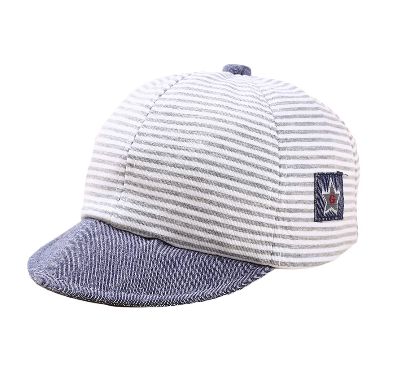Baby Baseball Cap with Stripes - Sun Protection Hat for Boys & Girls - Soft & Lightweight for Outdoor Play, Beach, and Park Adventures