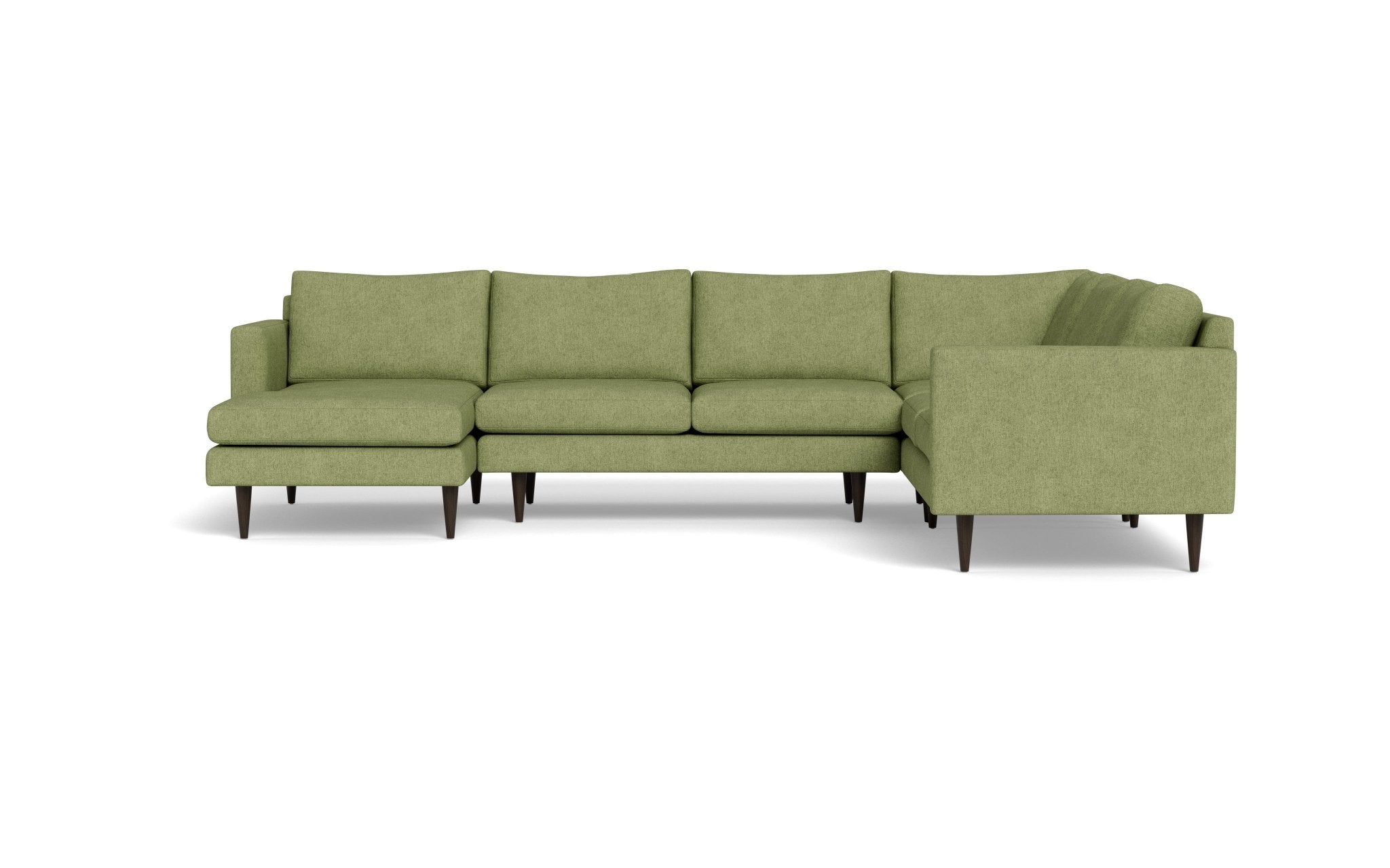 Wallace 131 Modern Untufted Corner Sectional Sofa with Left Chaise - Contemporary Living Room Furniture for Small Spaces & Apartments