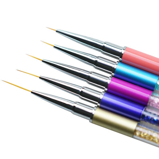 Professional Nail Art Liner Brushes Set - 10 Multi-Colored Fine Tip Paint Brushes for Acrylic, Gel & Nail Polish - Perfect for Salon, Home Manicure & Nail Design Art