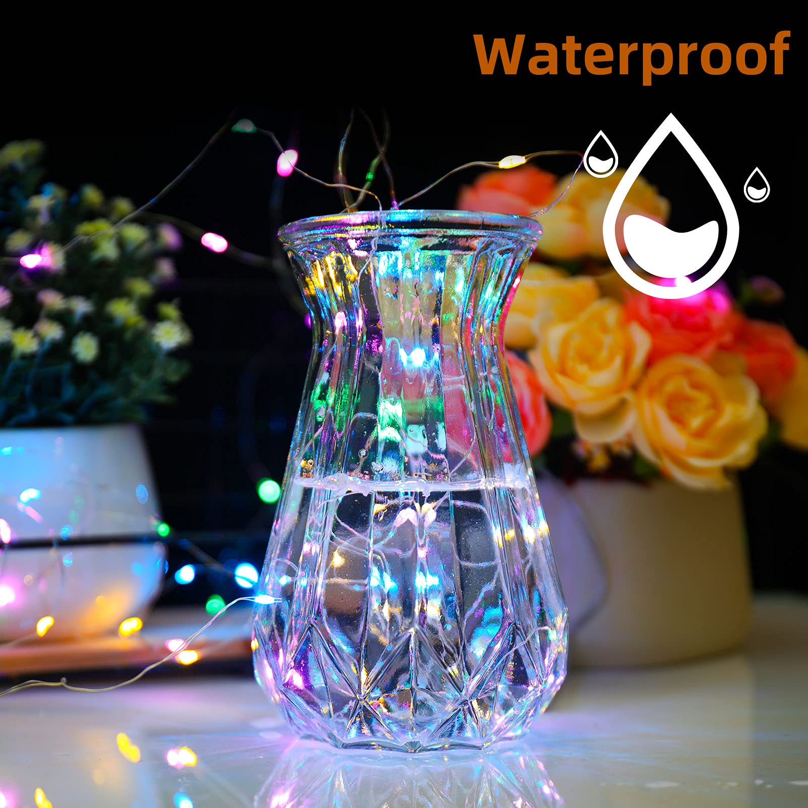 Mandiq 12 Pack Battery Operated Fairy Lights - 10ft 30 LED String Lights with Flashing & Steady Modes, Silver Wire Mini Lights for Christmas, Party, Wedding, Home & Outdoor Decorations - Perfect for Holiday, Bedroom, Garden and Event Lighting