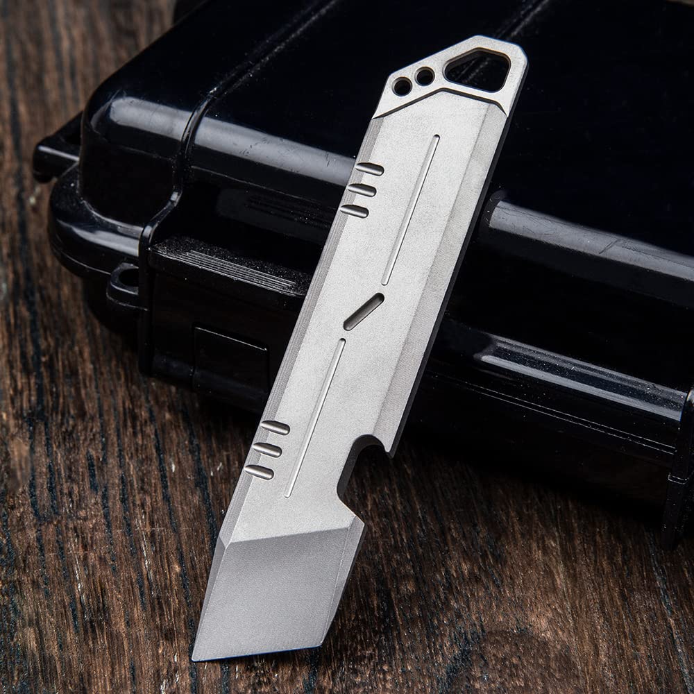 Premium Titanium EDC Pry Bar - Multi-Tool with Bottle Opener, Crowbar & Keychain for Outdoor Survival, Camping & Everyday Carry (EDC) | Compact & Durable Pocket Tool for Hiking, DIY & Emergency Situations