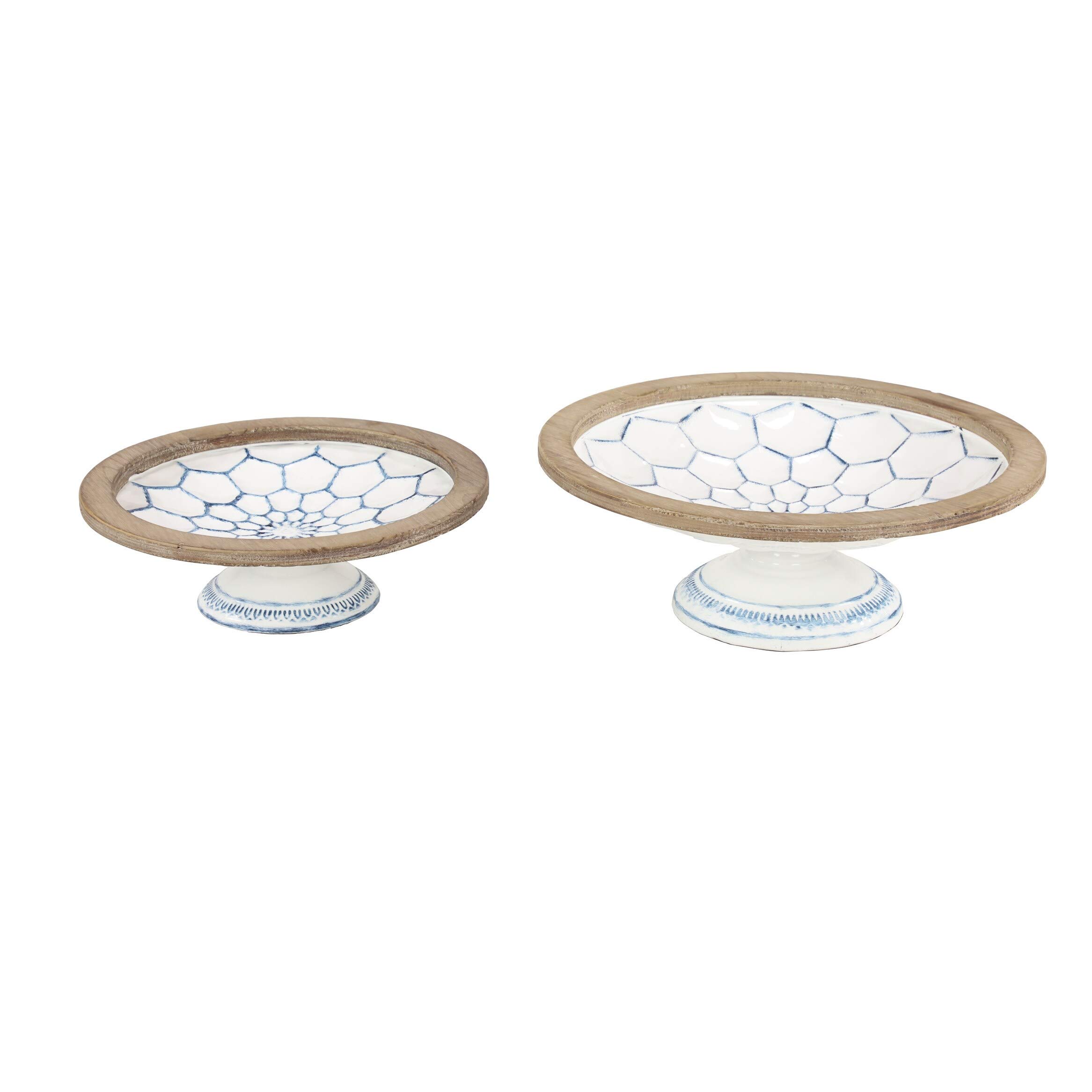 UKN Set of 2 Decorative Pedestal Bowls - 17