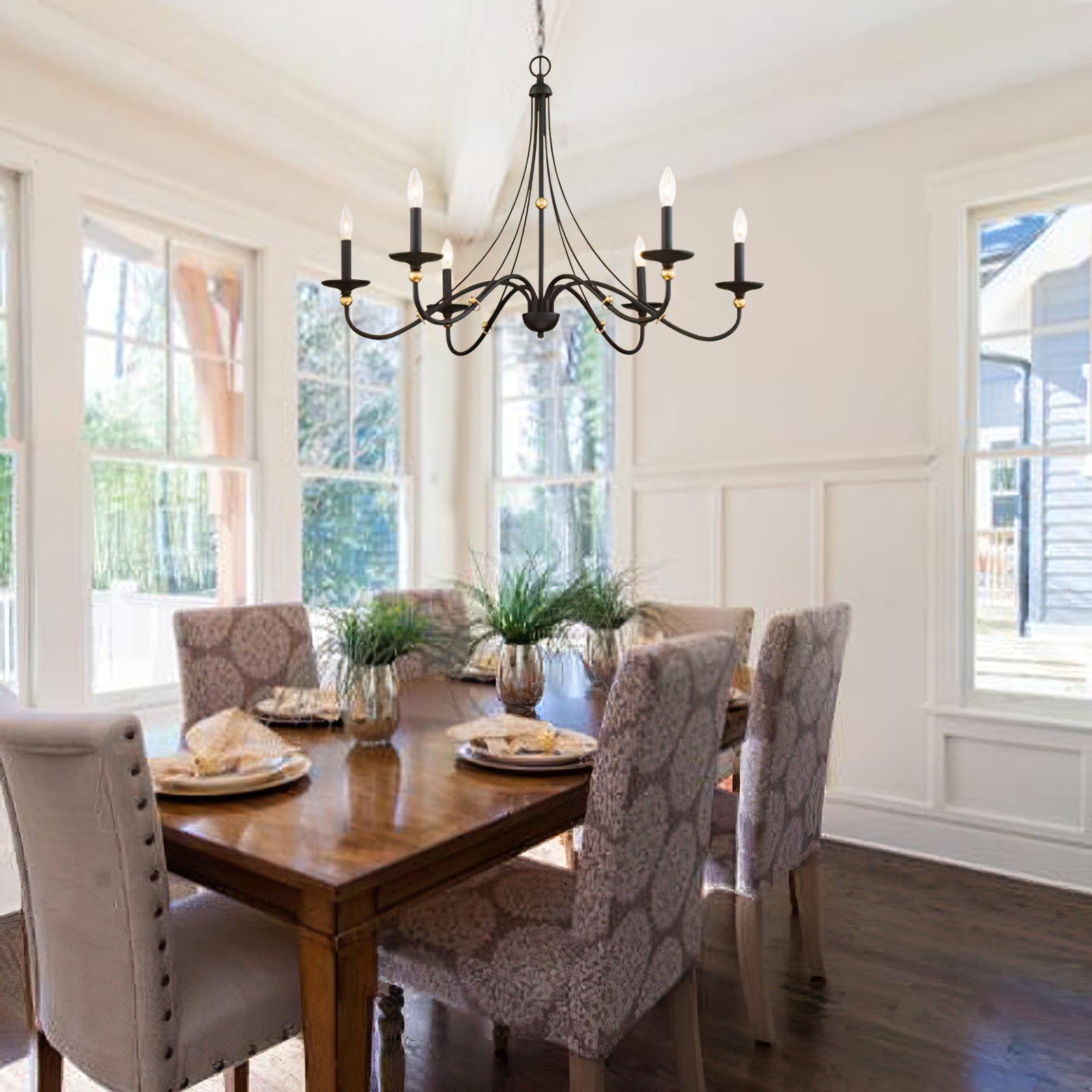Elegant Eleanor Crystal Chandelier - Modern Ceiling Light Fixture for Dining Room, Living Room & Bedroom | Perfect for Home Decor & Wedding Events