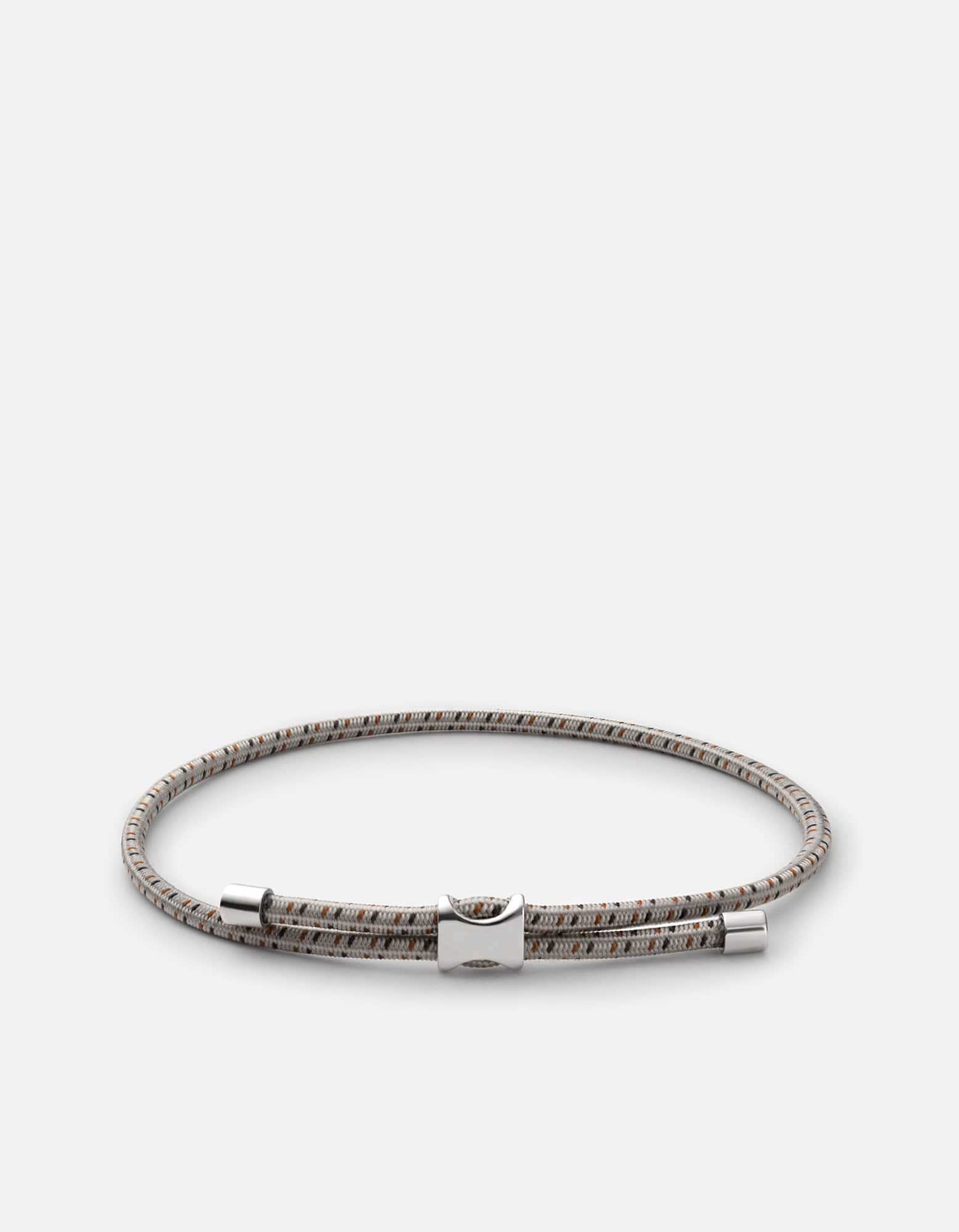 Orson Pull Bungee Rope Bracelet - Adjustable Sterling Silver Jewelry for Men & Women - Perfect for Outdoor Activities, Workouts and Everyday Wear