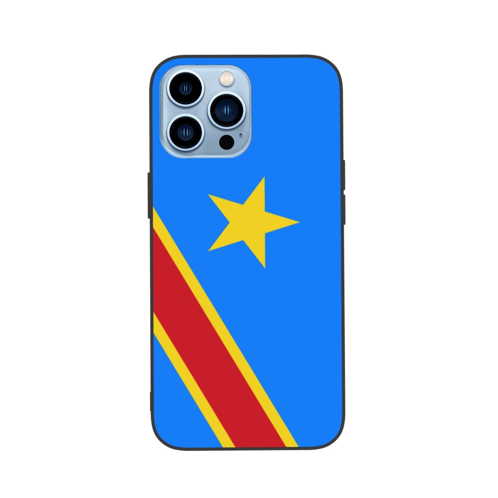 Democratic Republic of The Congo Flag iPhone 13 Pro Max Case (6.7in) - Shockproof TPU+PC Hybrid Protective Cover | Durable Phone Shell for Travel, National Pride & Everyday Use