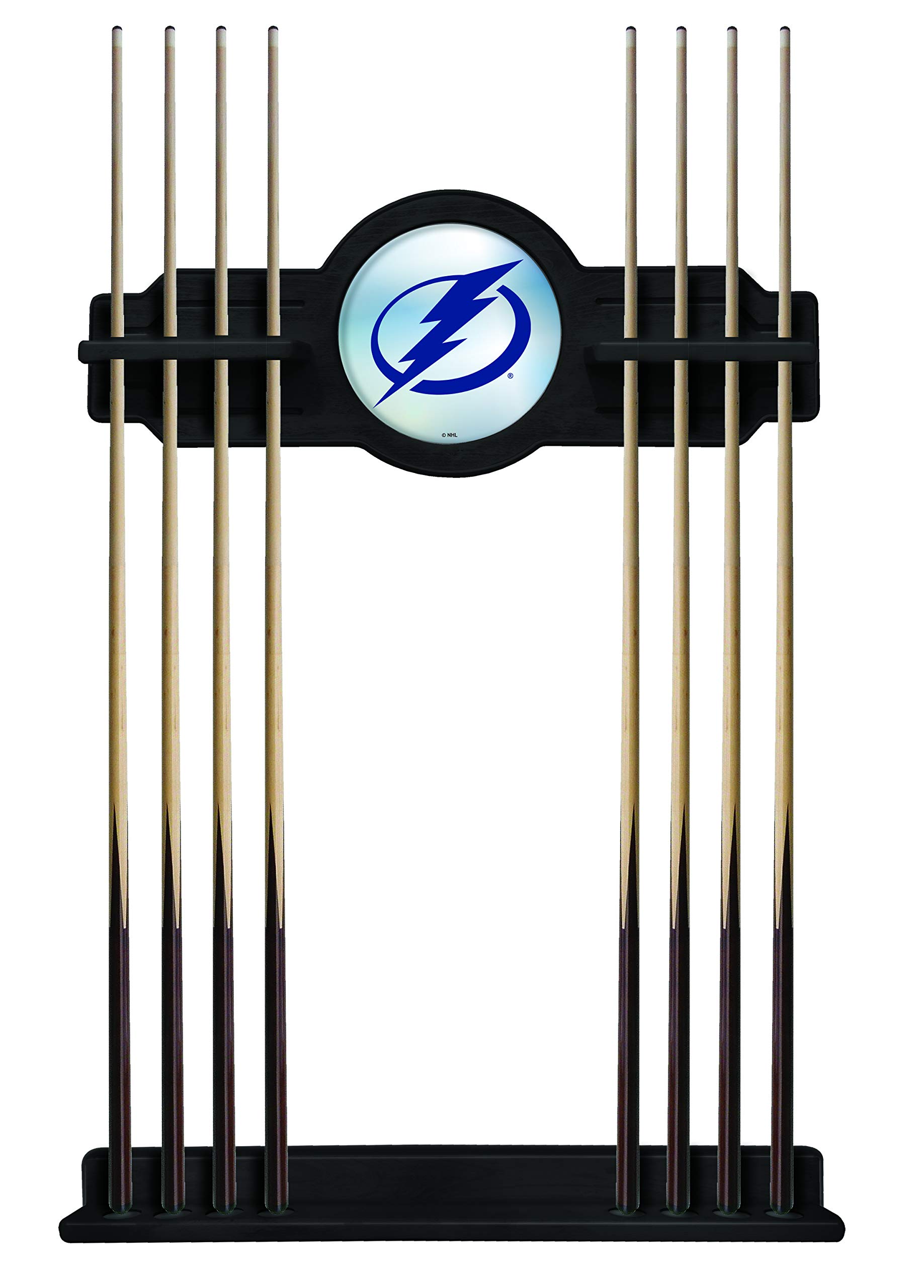 Holland Bar Stool Co. Tampa Bay Lightning Black Cue Rack - Premium Billiard Pool Stick Holder for Game Room, Sports Bar & Man Cave Decor