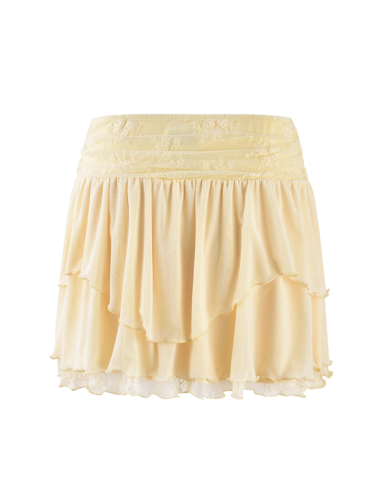 HARPER MINI SKIRT - Women's Yellow Lemon Pleated Short Skirt for Summer, Casual Wear, Party & Vacation Outfits