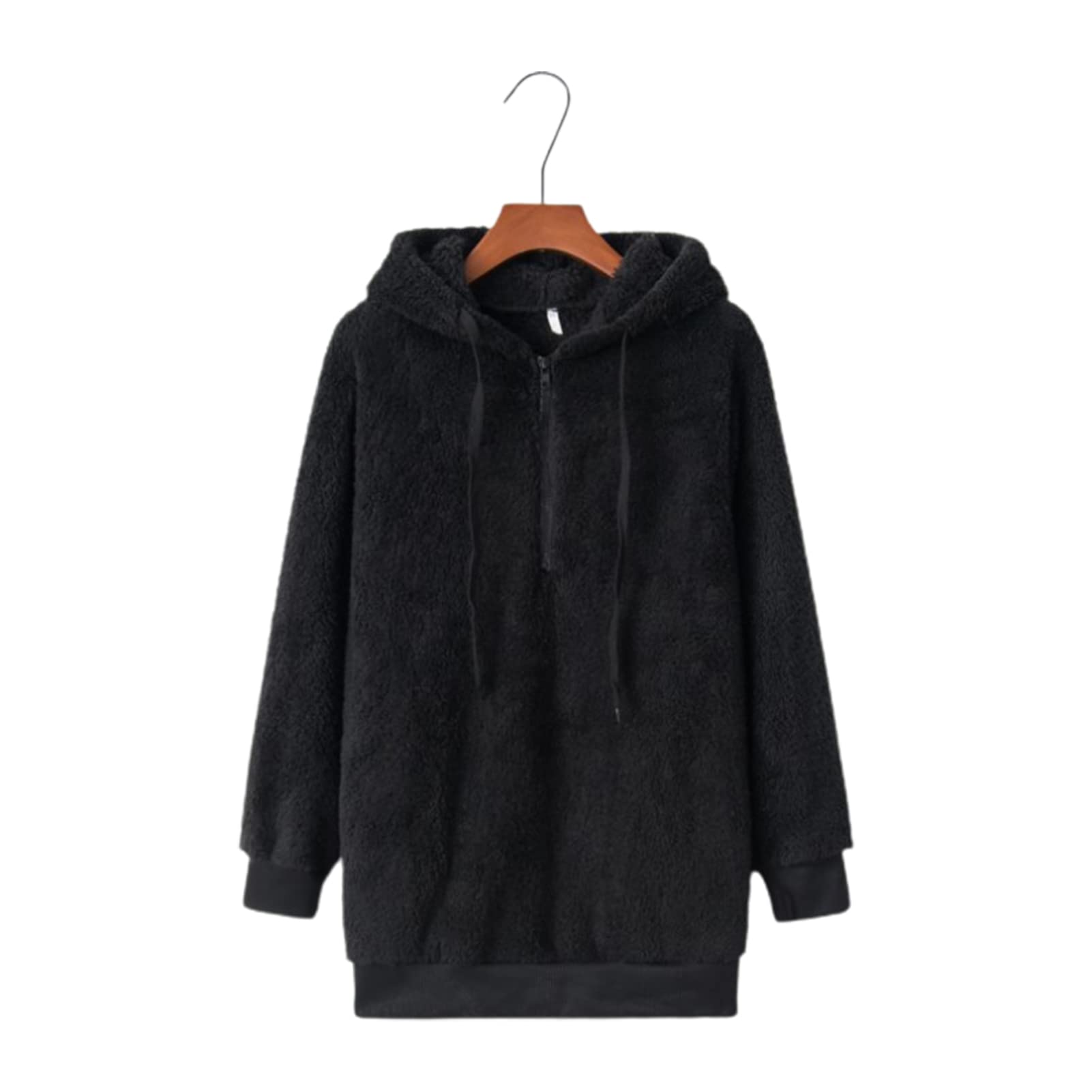 Men's & Women's Long Sleeve Solid Color Fleece Sweatshirt - Soft Warm Pullover for Casual Wear, Winter Outfits, and Loungewear