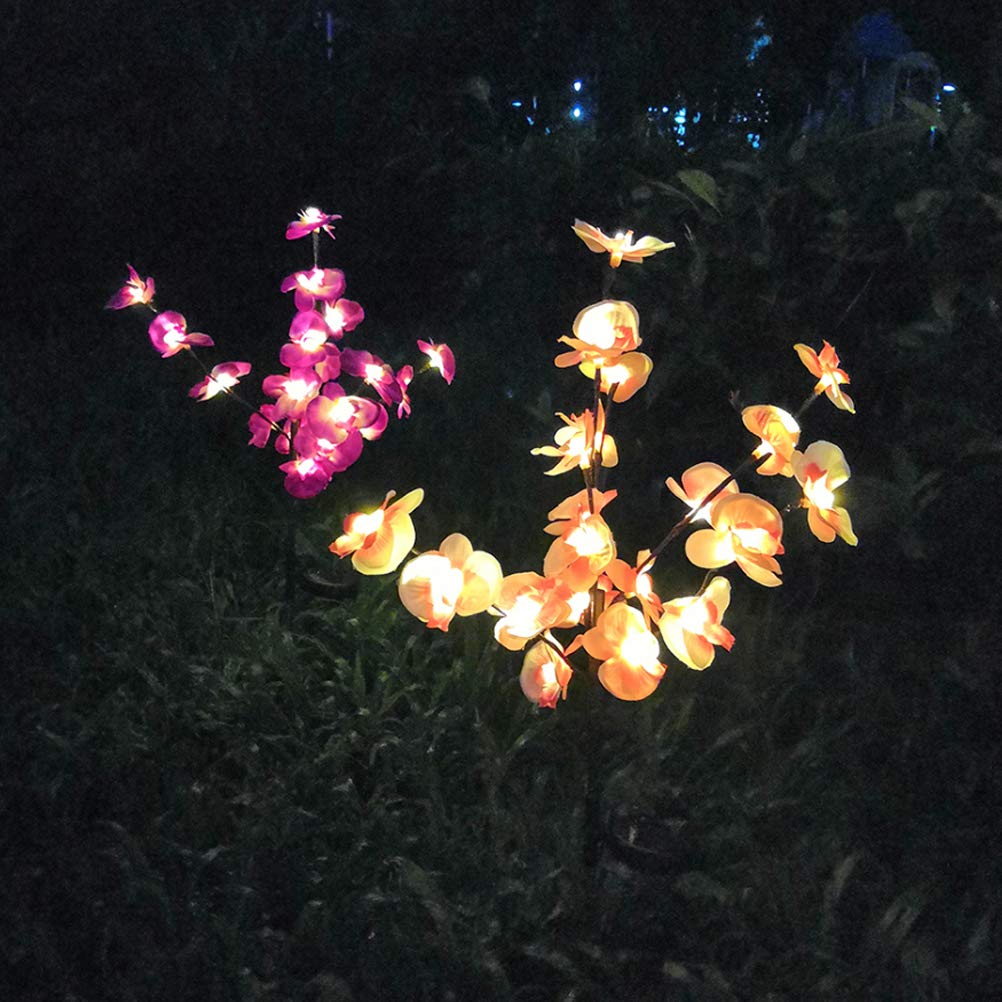 Solar Flower Lights Outdoor - 2 Pack Garden Decor for Mother's Day & Landscaping