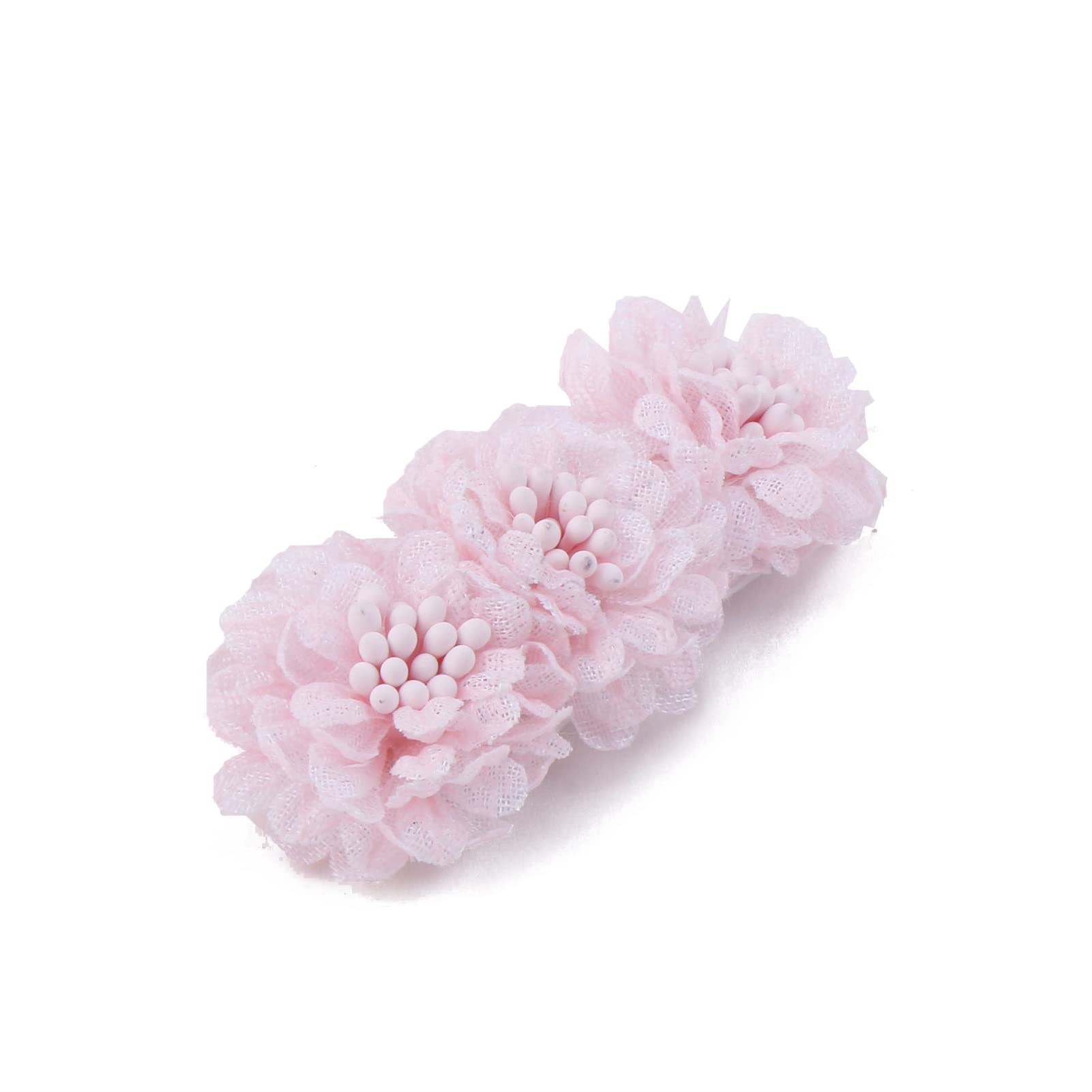 Floral Hair Clips Set - 3pcs Flower Bow Hair Accessories for Baby Girls, Toddlers & Teens | Boutique Alligator Clips with Full Lining | Perfect for Birthday Gifts, School, Parties & Special Occasions