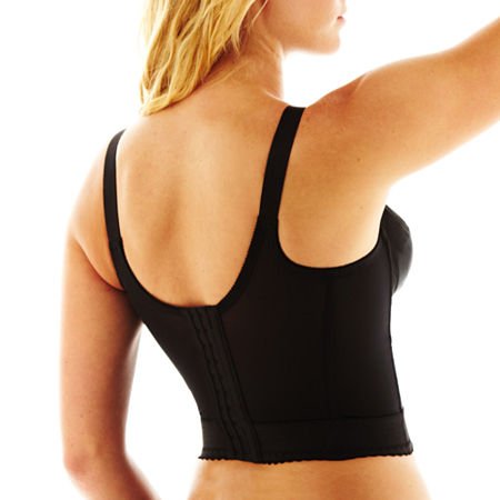 Rago Longline Back Support Wire-Free Bra - Style 7808 White | Comfortable Posture Support for Workouts, Yoga & Everyday Wear