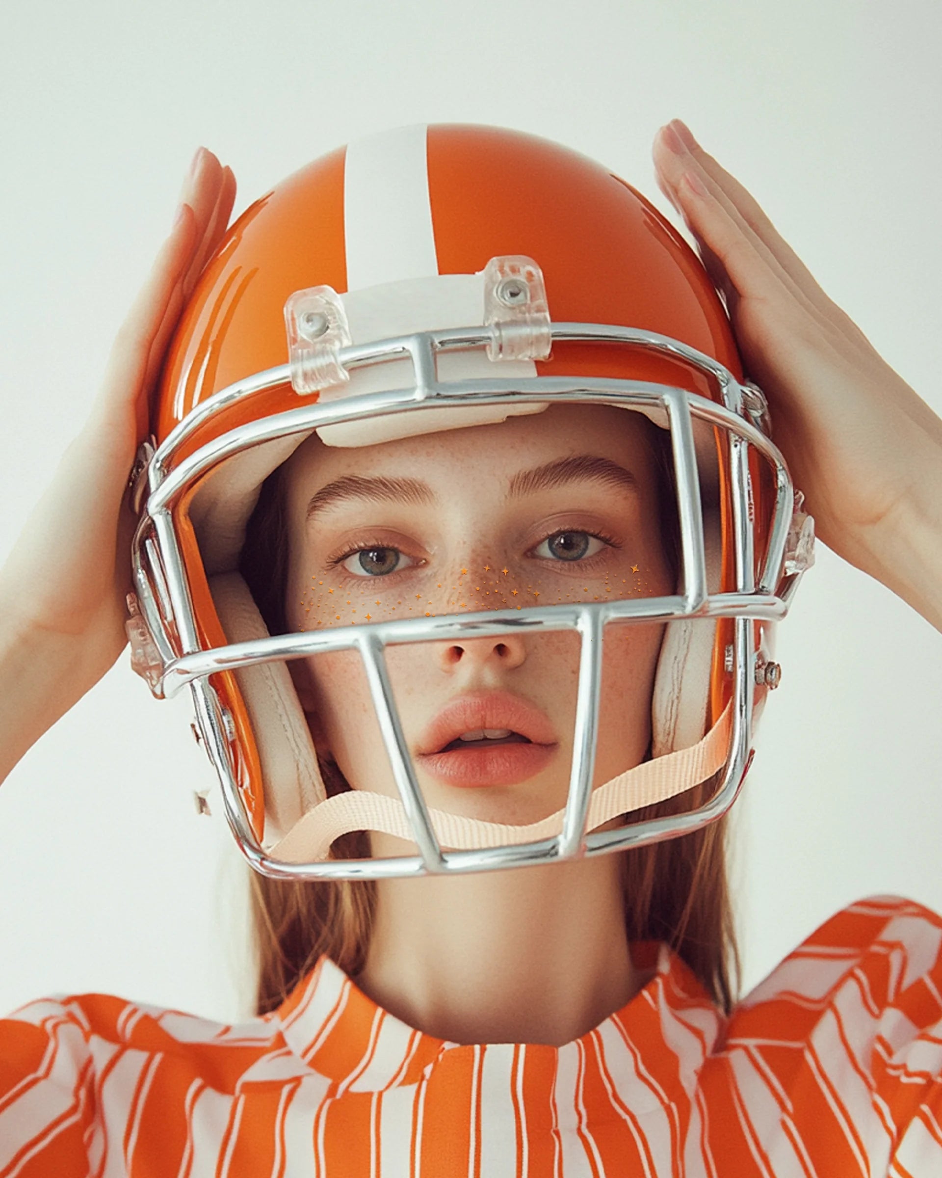 Fazit Orange Spirit Speckles Makeup Patches - Team Spirit Collection | Waterproof Face Stickers for Cheeks & Eyes | Perfect for Halloween, Cosplay & Sports Events