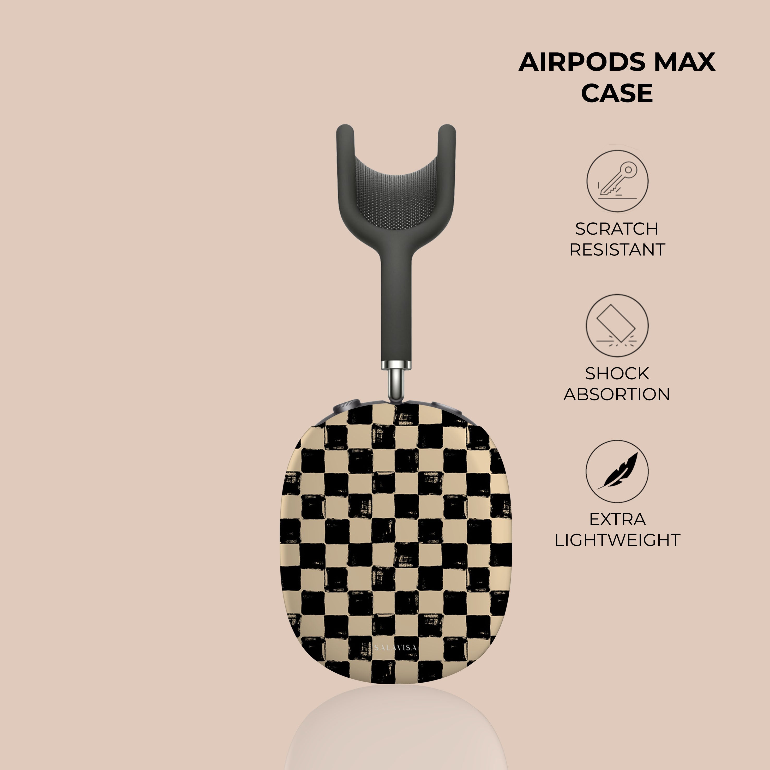 Premium Magnetic Chess Board AirPods Max Case - Stylish Protective Cover for Apple AirPods Max Headphones - Perfect for Travel, Gaming & Chess Enthusiasts