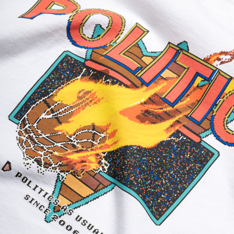 Politics Jam Tee - White Cotton Graphic T-Shirt for Men & Women | Casual Wear, Protest Rallies & Political Events