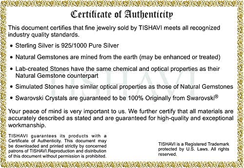 TISHAVI Sterling Silver 7.90Ct Oval Natural Gemstone Birthstone Ring for Women - Perfect Mother's Day, Birthday & Anniversary Gift for Mom, Wife - Elegant Jewelry for Special Occasions & Everyday Wear