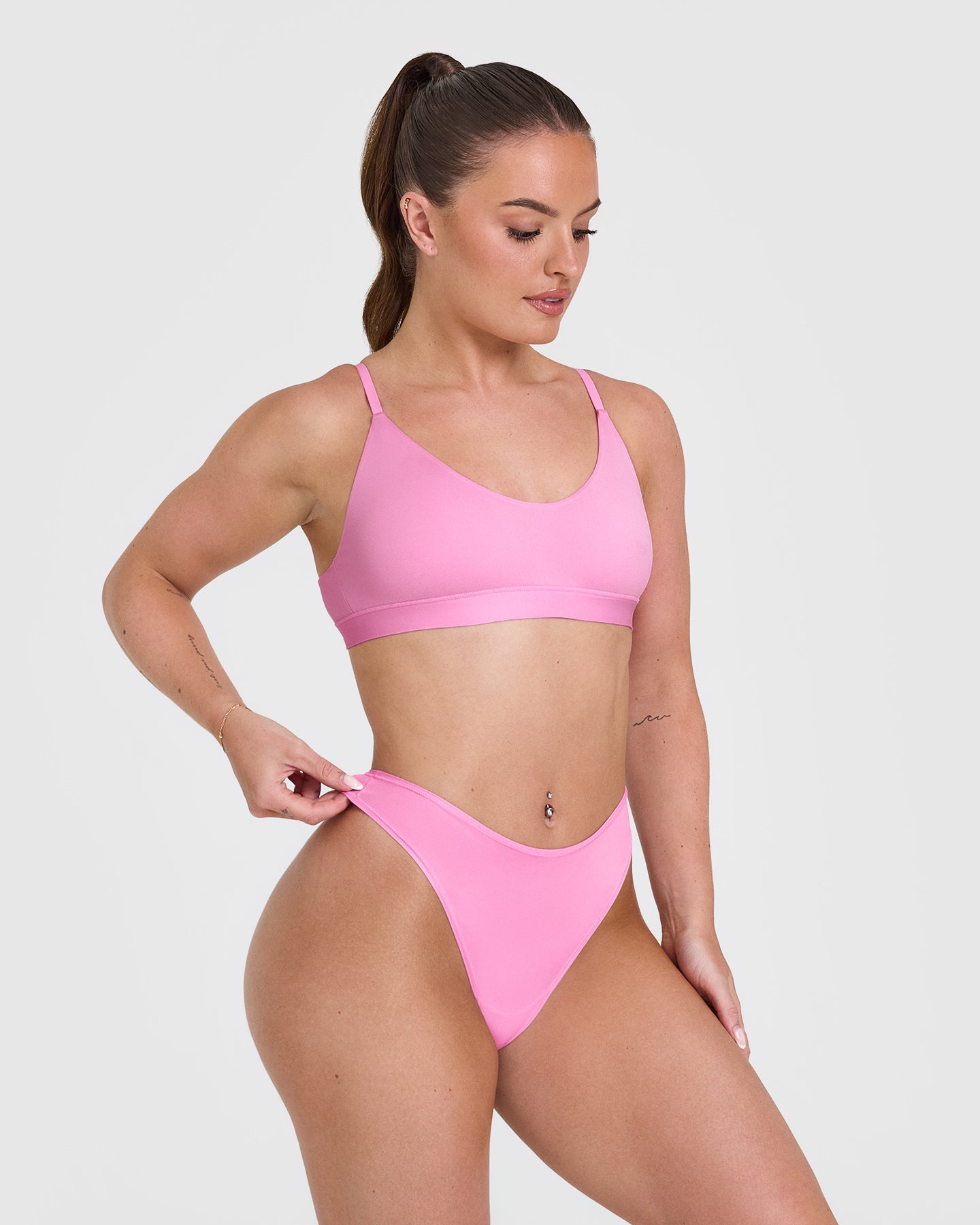 Silhouette Bralette for Women - Comfortable Wireless Lace Bralette in Power Pink | Perfect for Yoga, Lounge Wear & Everyday Comfort