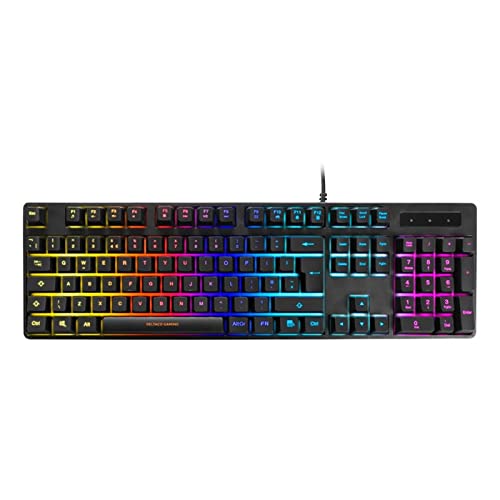 DELTACO DK310 Mechanical Gaming Keyboard - Red Switches, RGB Backlit, UK Layout, Black | Perfect for PC Gaming, Office Work & Typing Enthusiasts