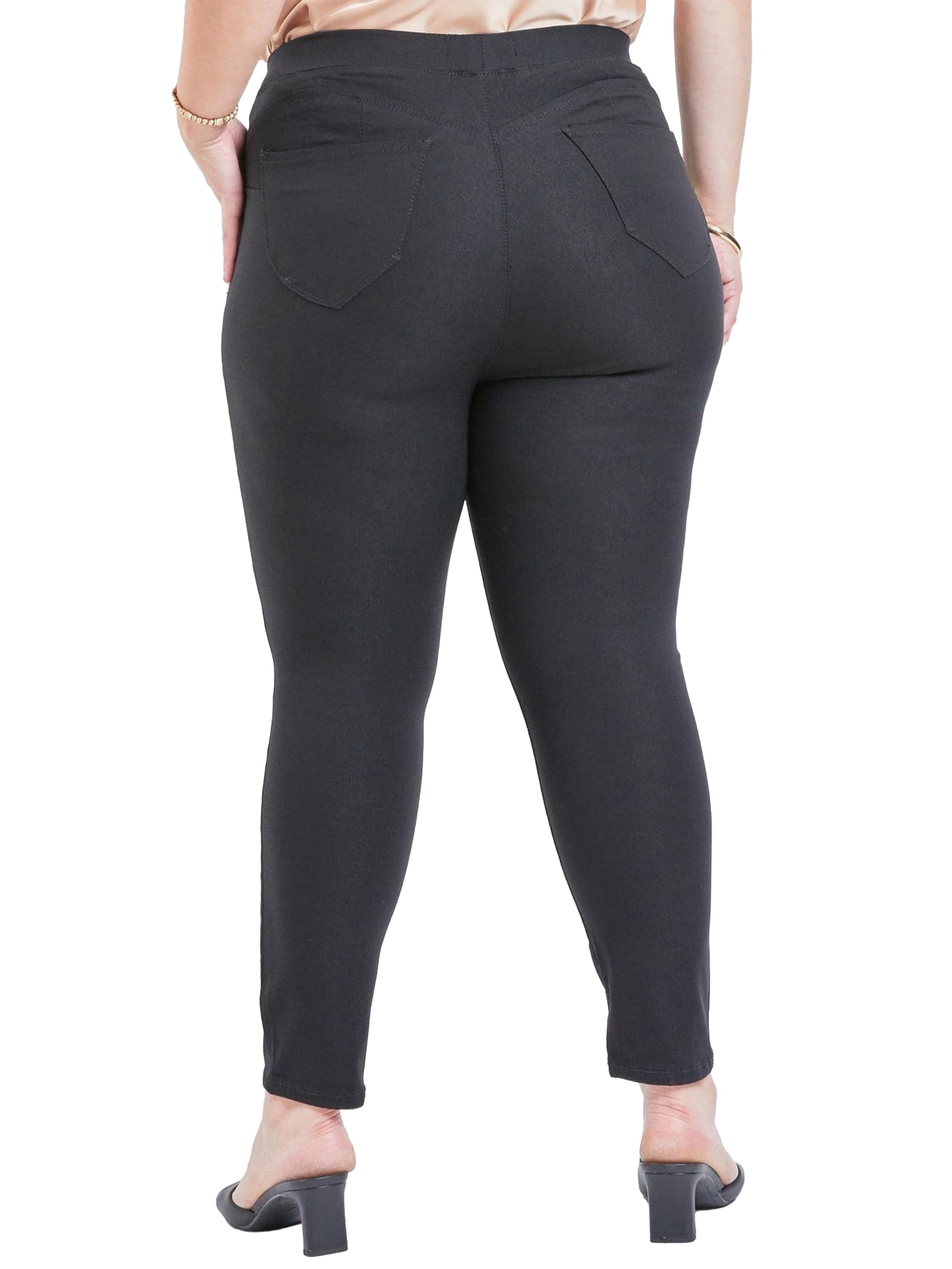 YMI Jeans Women's Plus Size Wannabettabutt Mid-Rise Jeggings - Stretchy Comfort Denim Pants for Curvy Figures | Perfect for Casual Wear, Work & Date Nights