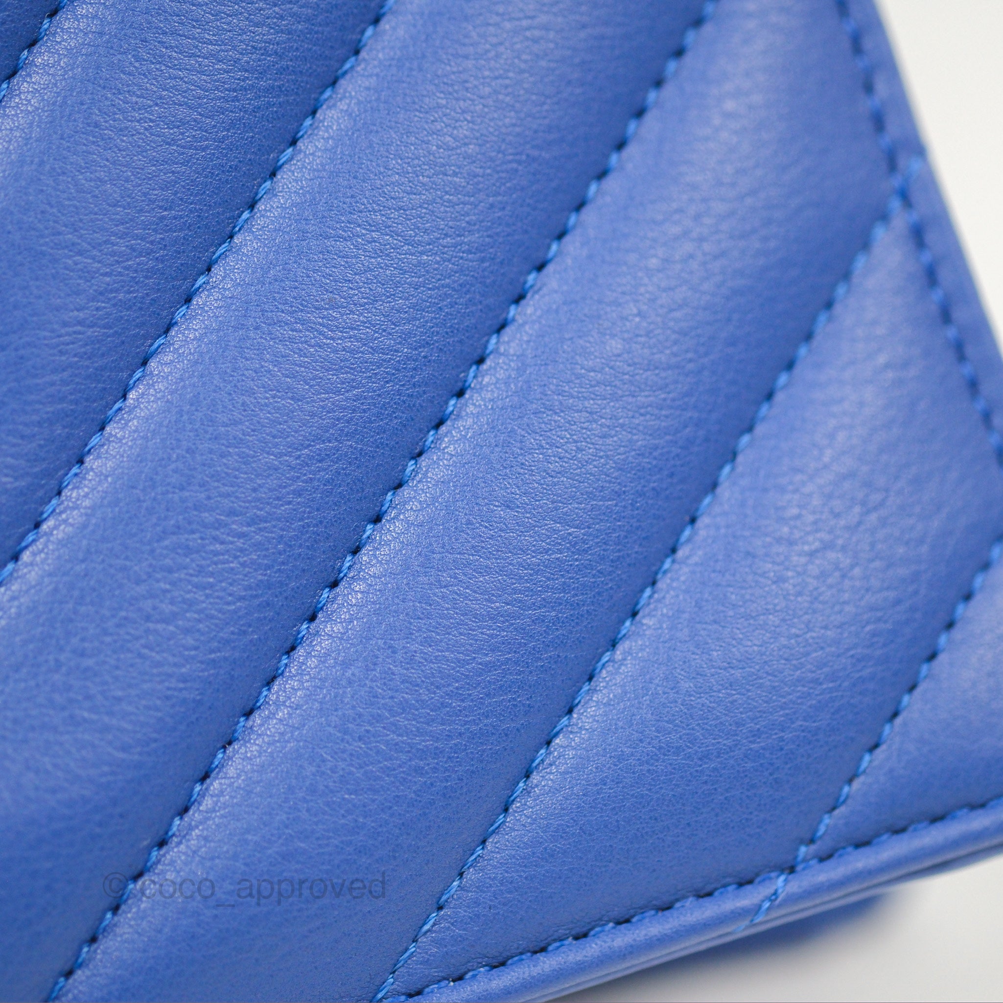 Chanel Chevron Square Envelope Flap Bag Royal Blue 19C - Luxury Designer Handbag for Women, Perfect for Evening Parties, Date Nights & Special Occasions