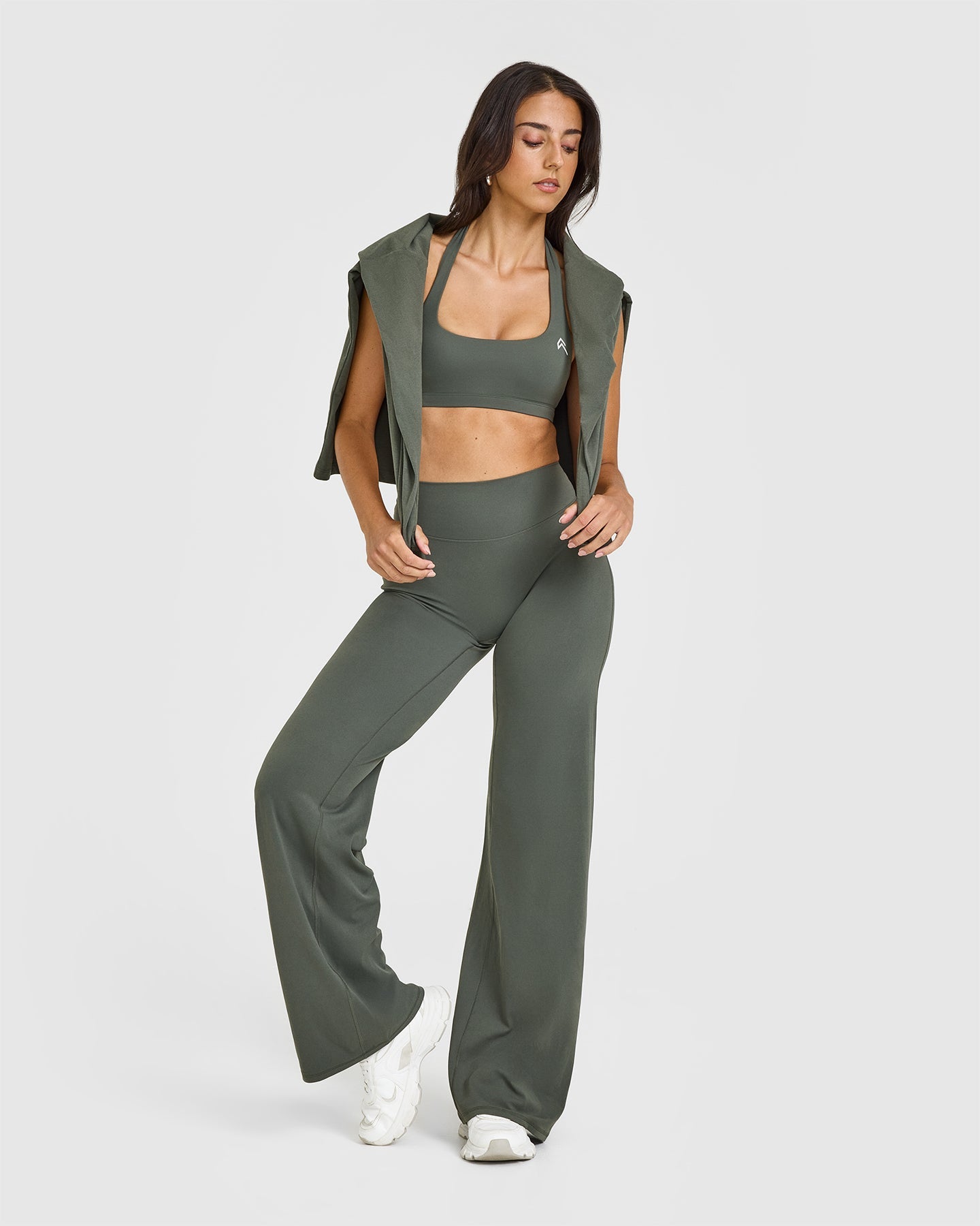 SoftMotion™ Straight Leg Pants for Women - Dark Khaki | Comfortable Stretch Yoga Pants for Workout, Lounge & Everyday Wear