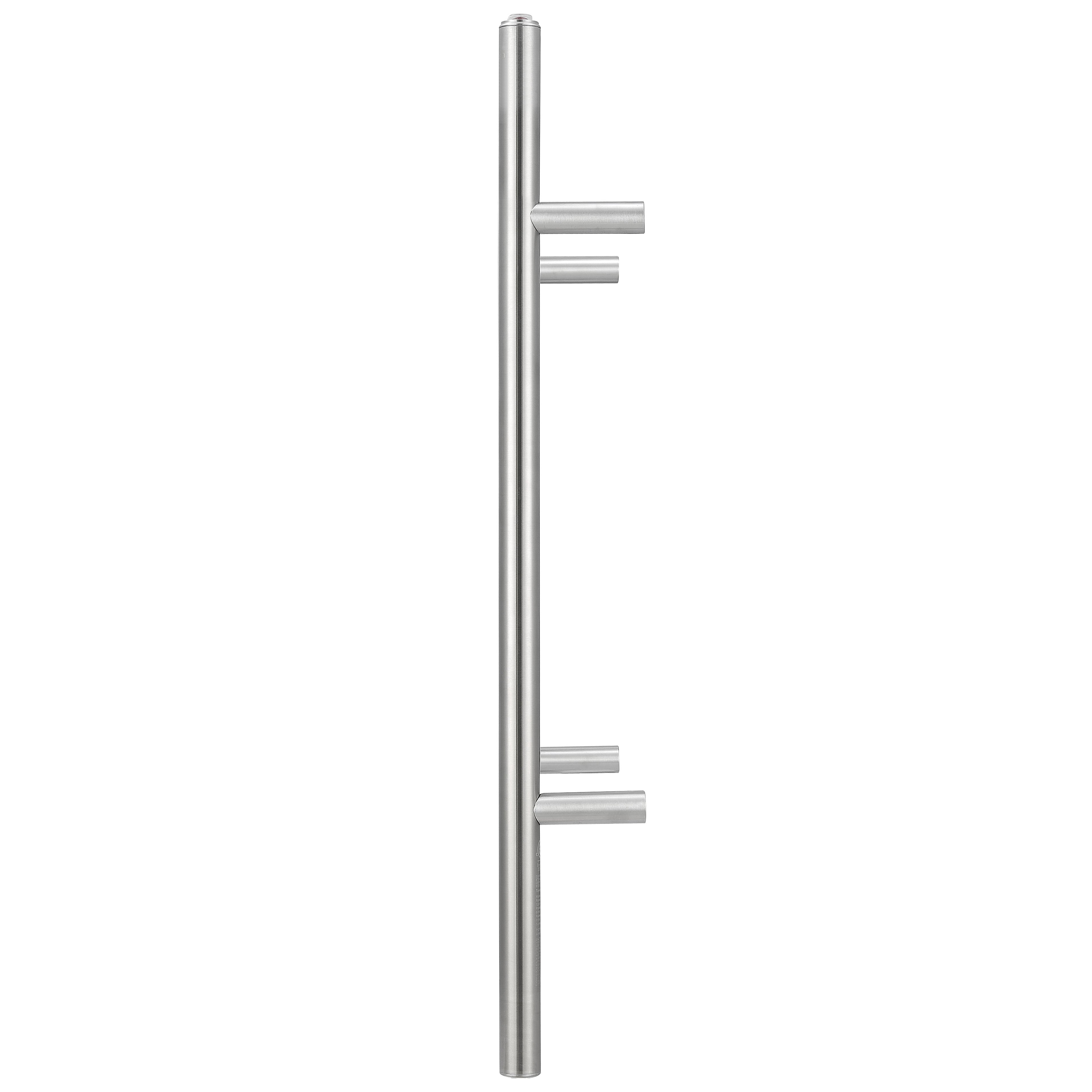 Premium 6-Bar Hardwired & Plug-In Towel Warmer - Brushed Stainless Steel - Fast Heating Bathroom Luxury for Spa, Hotel & Home Use