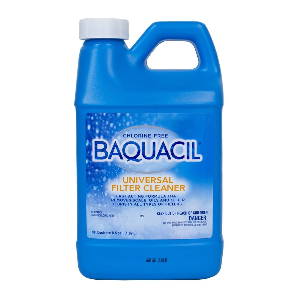 Baquacil Universal Filter Cleaner for Pools & Spas – Removes Grease, Oil & Dirt – Improves Filtration Efficiency – Perfect for Above Ground & Inground Pool Maintenance
