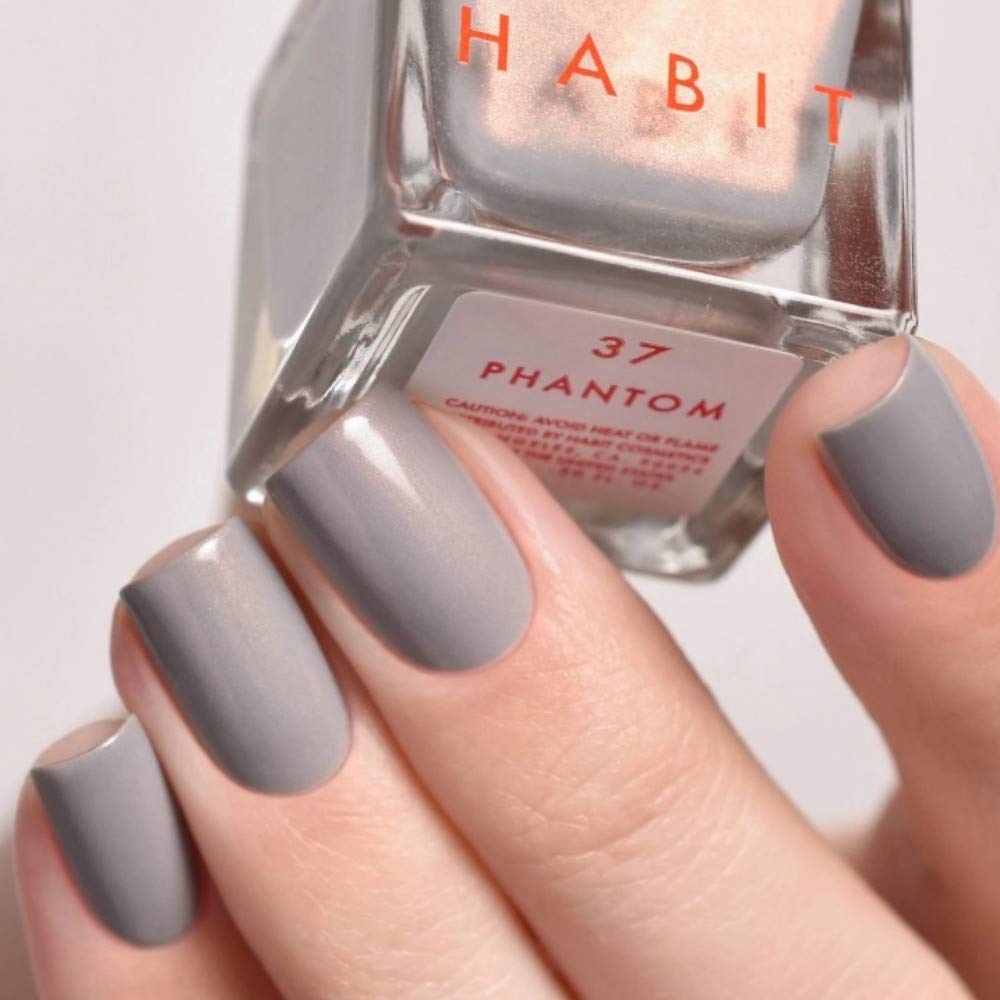 Habit Cosmetics Non-Toxic Grey Shimmer Nail Polish for Elegant Manicures