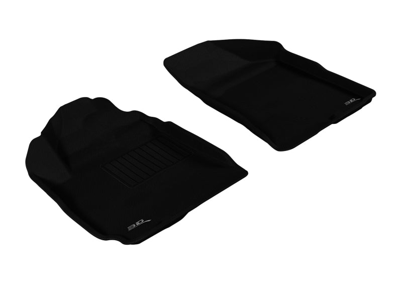 3D MAXpider Custom Fit Floor Mats for 2010-2012 Hyundai Santa Fe - 1st Row Kagu Series All-Weather Protection (Black) | Perfect for Daily Commutes, Road Trips & Family Adventures