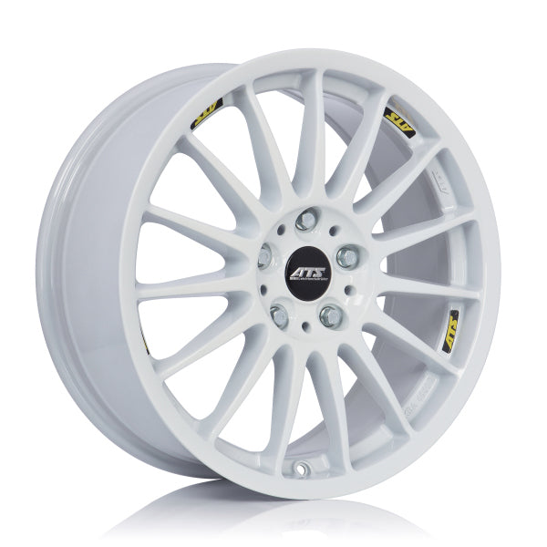 ATS StreetRallye White 7.5X18 Alloy Wheels - Lightweight Performance Rims for Street Racing & Rally Cars | Perfect for Track Days, Auto Shows & Performance Upgrades