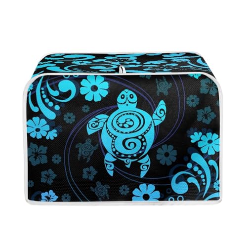 Black and Blue - Polynesian Flower Sea Turtle