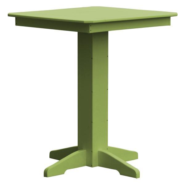 Eco-Friendly Recycled Plastic Square Bar Table - Durable Outdoor & Indoor Patio Furniture for Restaurants, Cafes, and Home Decoration