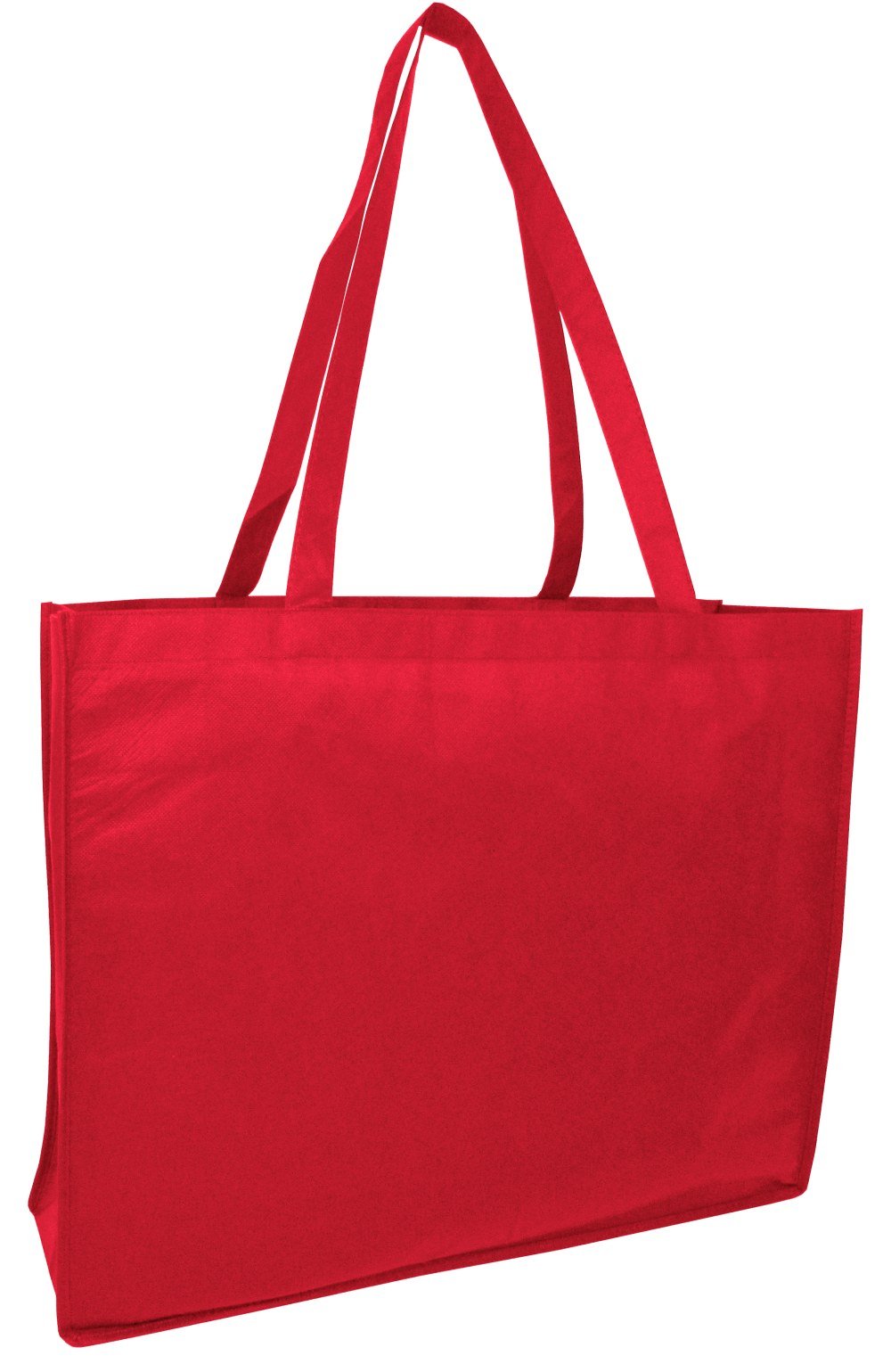 Eco-Friendly Reusable Non-Woven Grocery Tote Bags - Large Shopping & Beach Carry-All (5-Pack, Red) | Perfect for Groceries, Beach Trips, School & Outdoor Activities