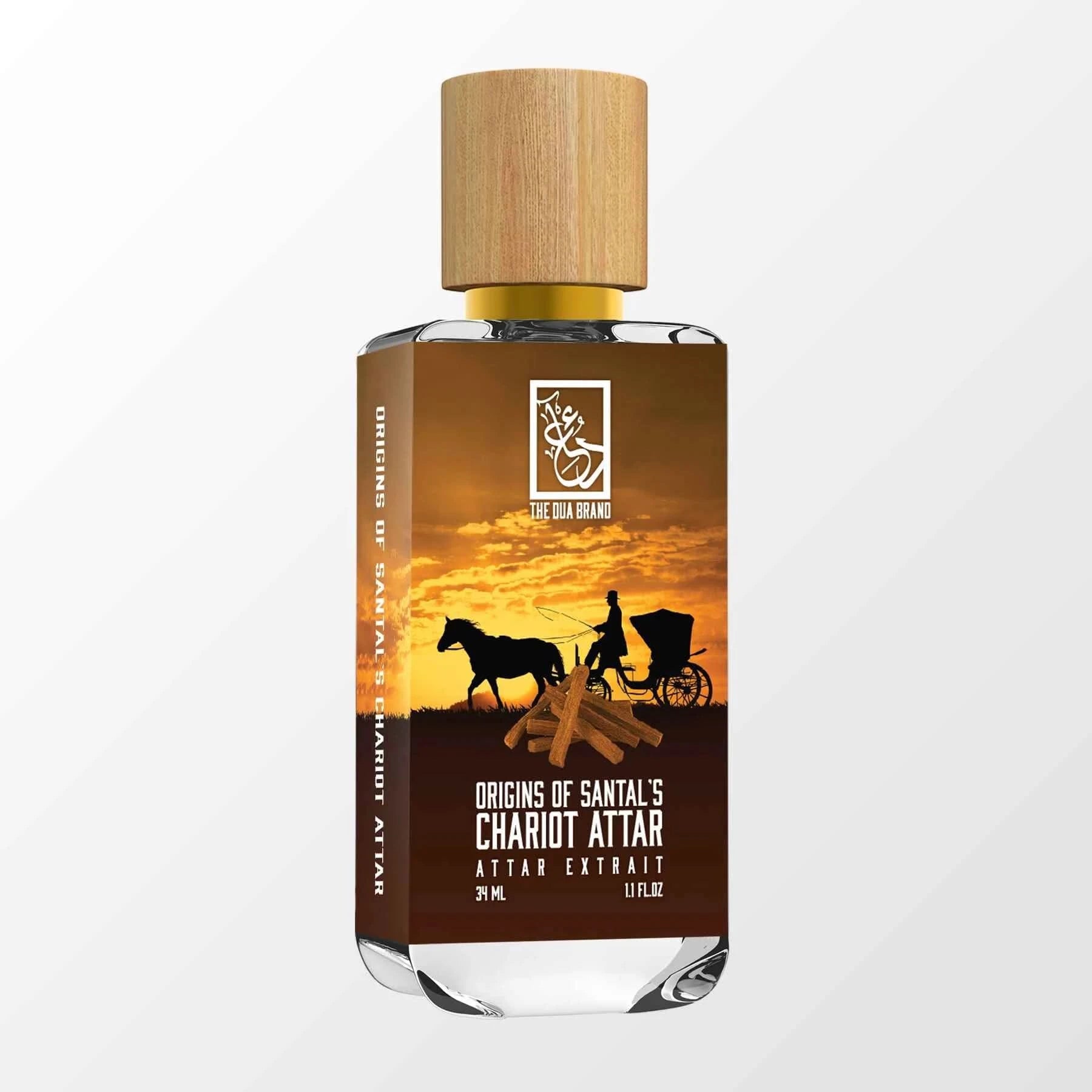 Origins of Santal's Chariot Attar - Premium Sandalwood Perfume Oil for Men & Women - Perfect for Meditation, Aromatherapy & Spiritual Practices