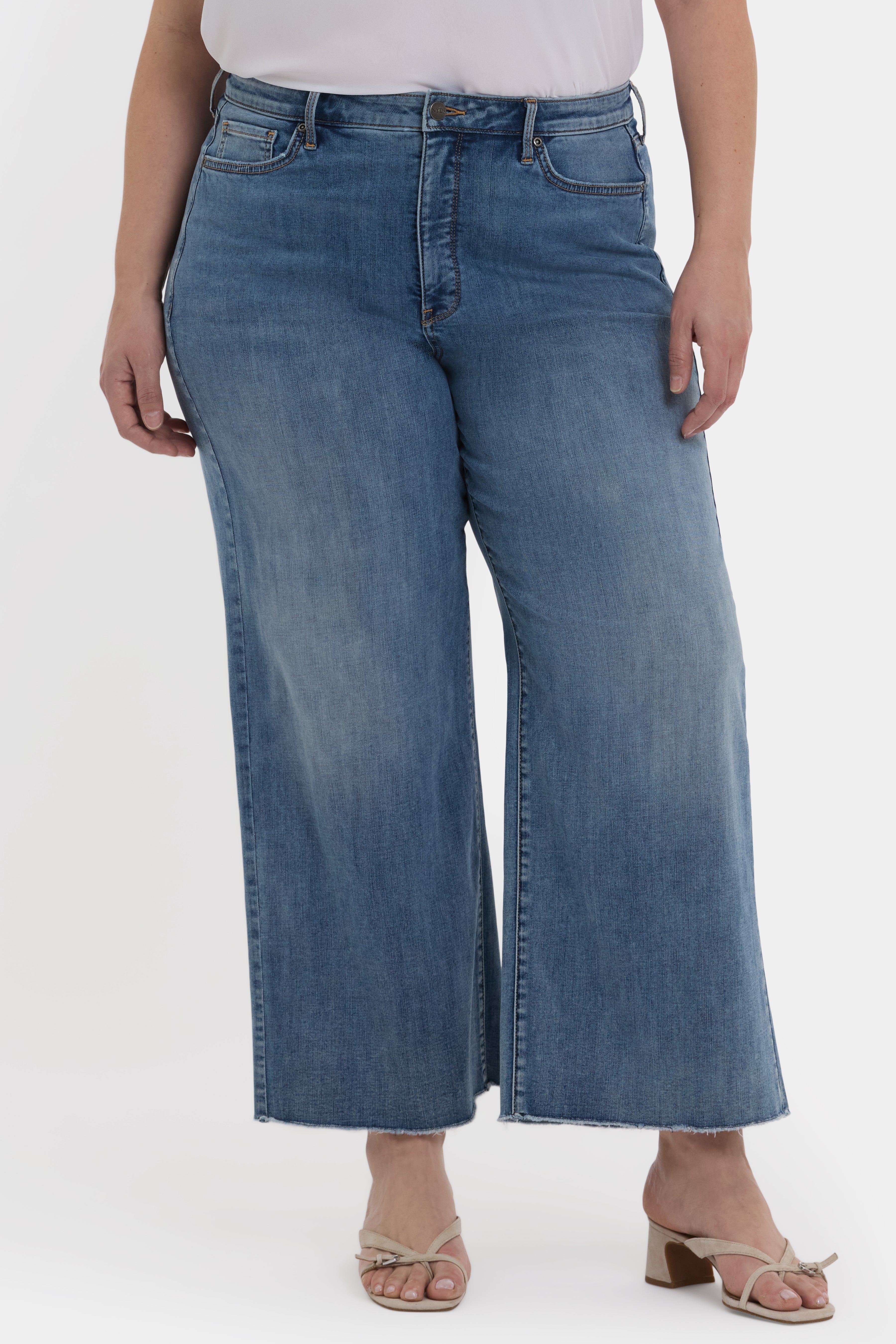 Brodi Wide Leg Ankle Jeans for Women - Plus Size High Waisted Denim Pants with Comfortable Stretch | Perfect for Casual Wear, Office Outfits & Barcelona Travel Fashion