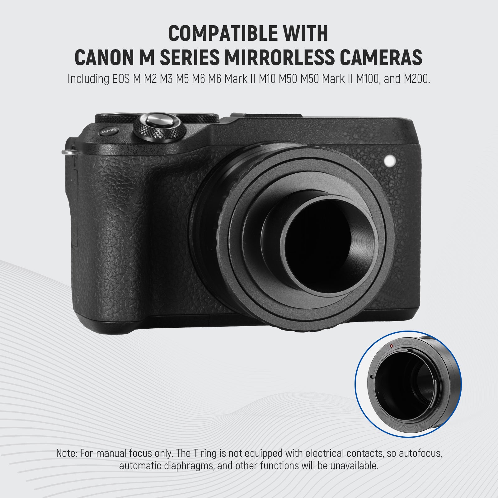 NEEWER EF to T2 Mount Adapter with 1.25