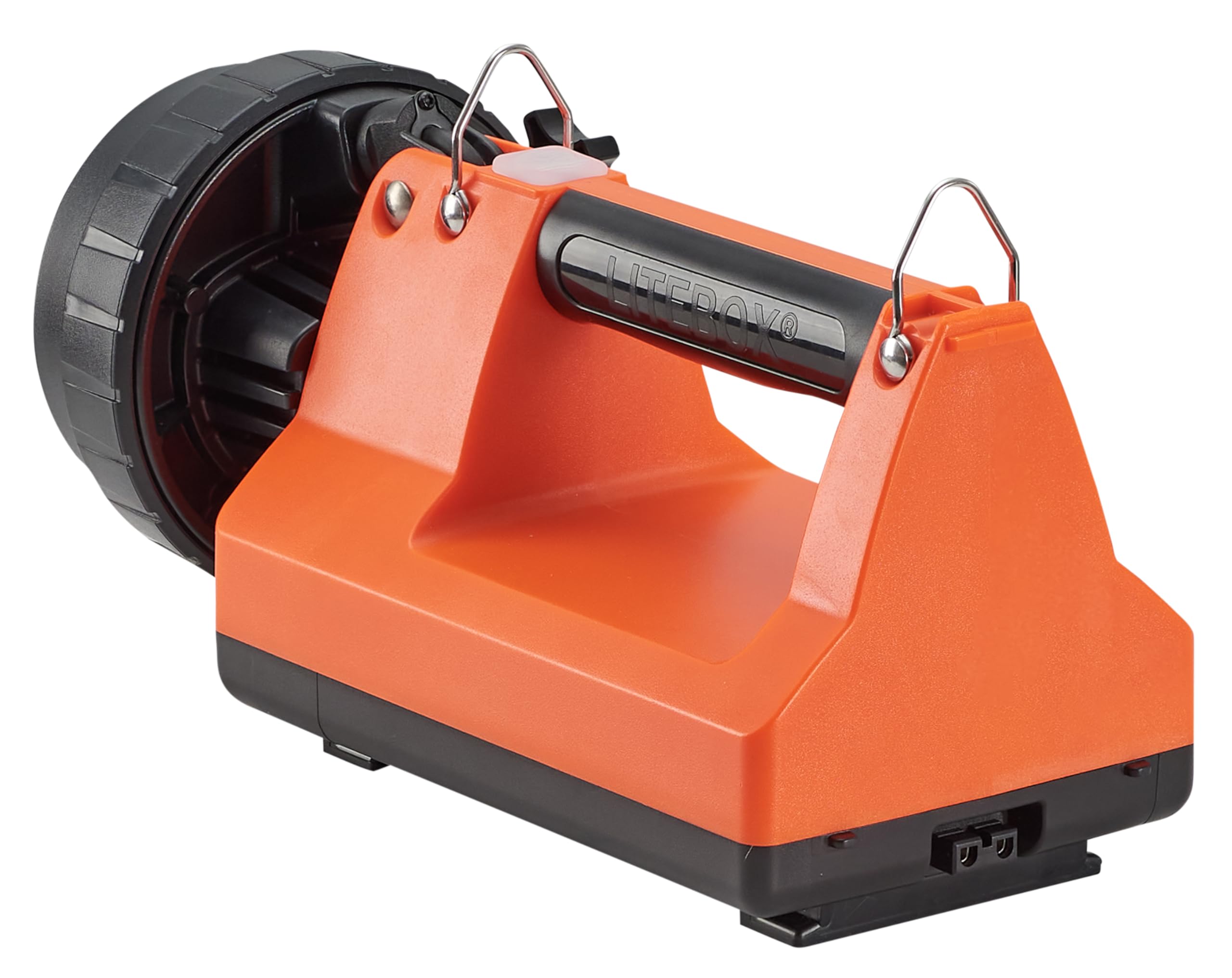 Streamlight 45856 E-Spot LiteBox 1500-Lumen Rechargeable Spotlight Lantern - 110,000 Candela Spot Beam, Heavy Duty Shoulder Strap, Orange (Charger Not Included) - Ideal for Camping, Hunting, Emergency Lighting & Outdoor Adventures