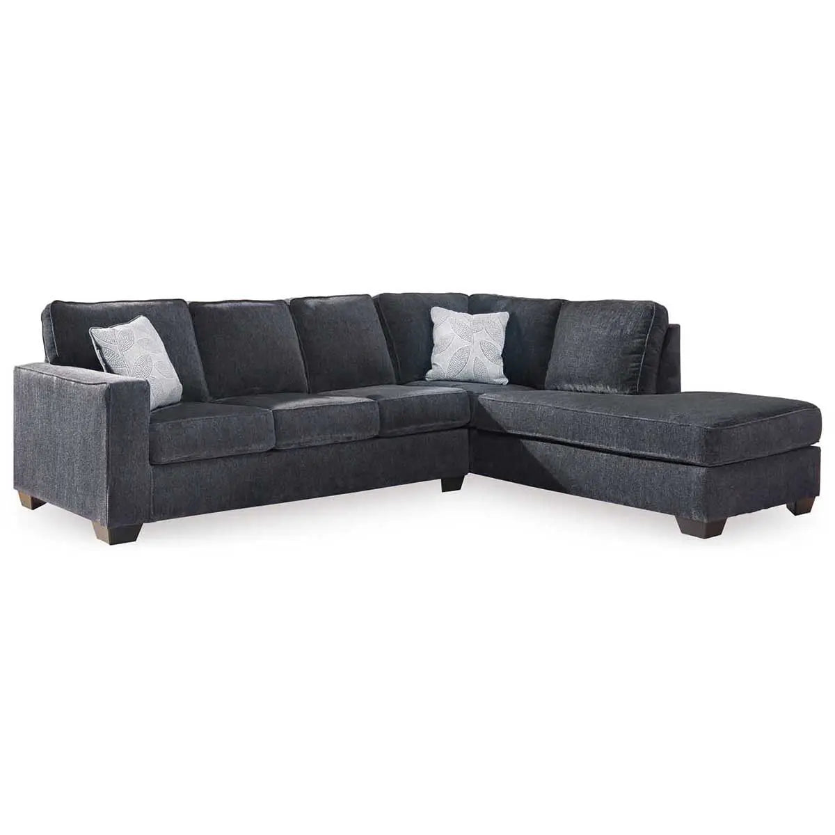 Altari 2-Piece RFH Chaise Sectional Sofa Set in Slate Gray - Modern L-Shaped Couch for Living Room, Lounge & Family Room Comfort