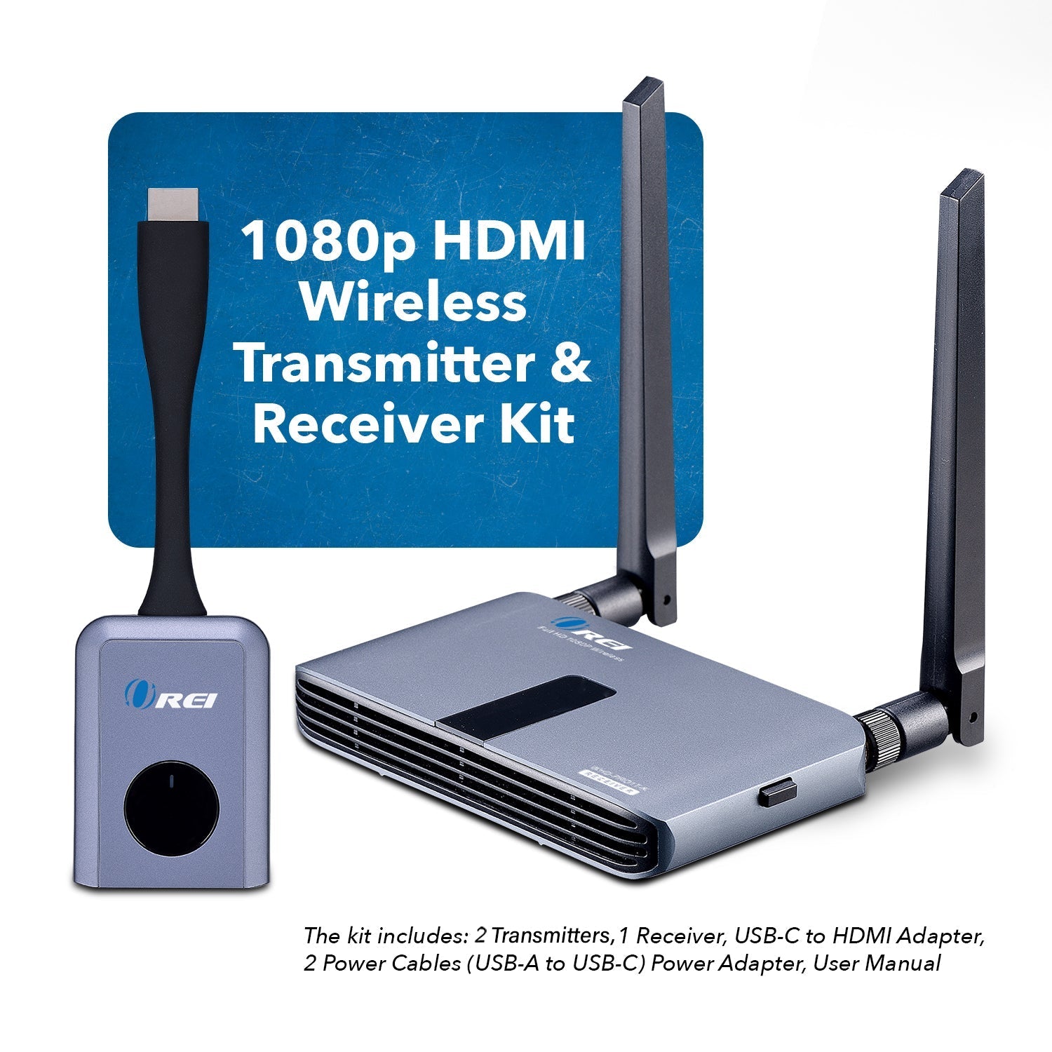 1080p 2x1 Wireless HDMI Transmitter & Receiver Kit - 100ft Range for Laptop to TV Streaming, Home Theater & Conference Room Presentations (WHD PRO2T K)