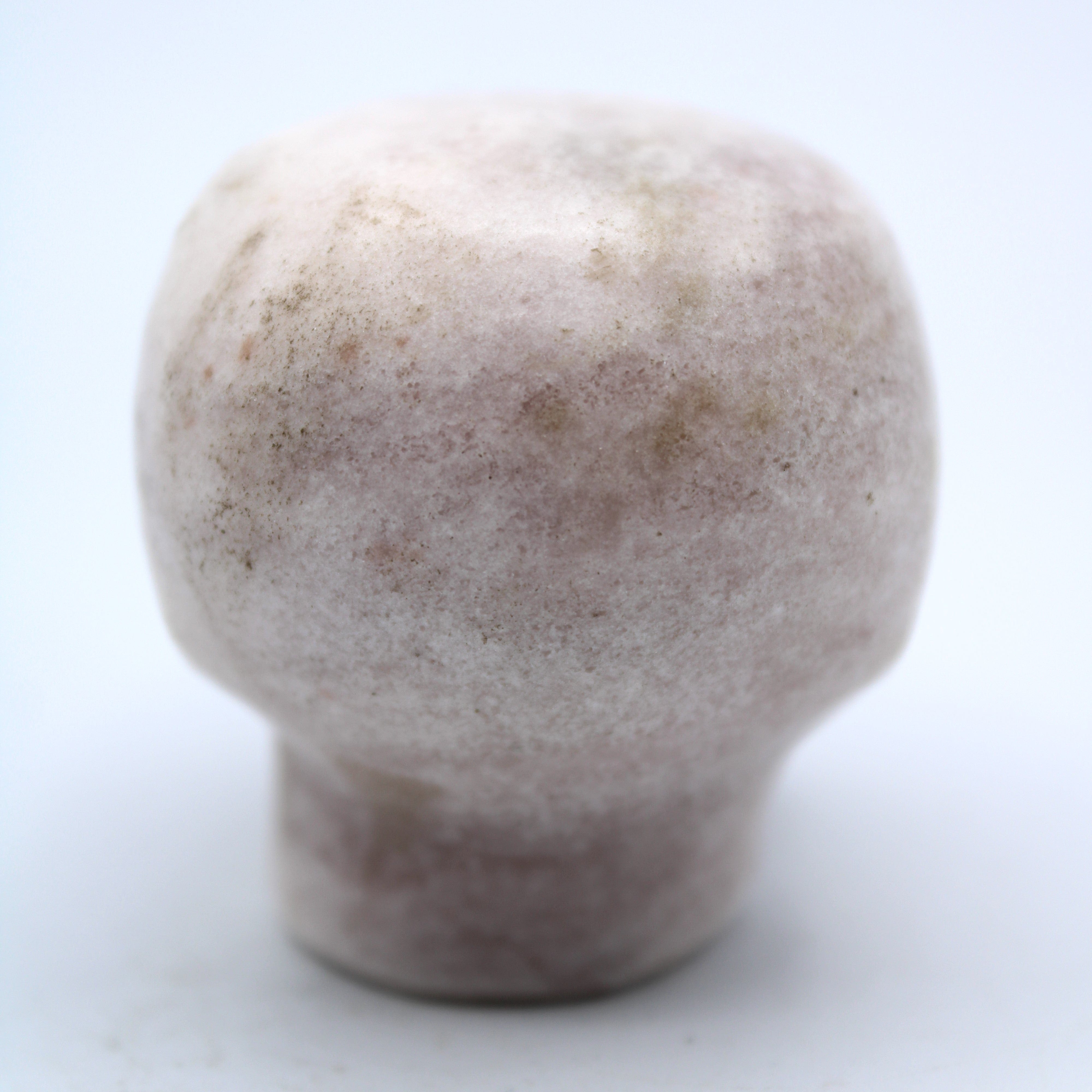 Calcite Alien Head Sculpture - Unique Home Decor & Collectible Art Piece for Sci-Fi Fans & Gift Ideas