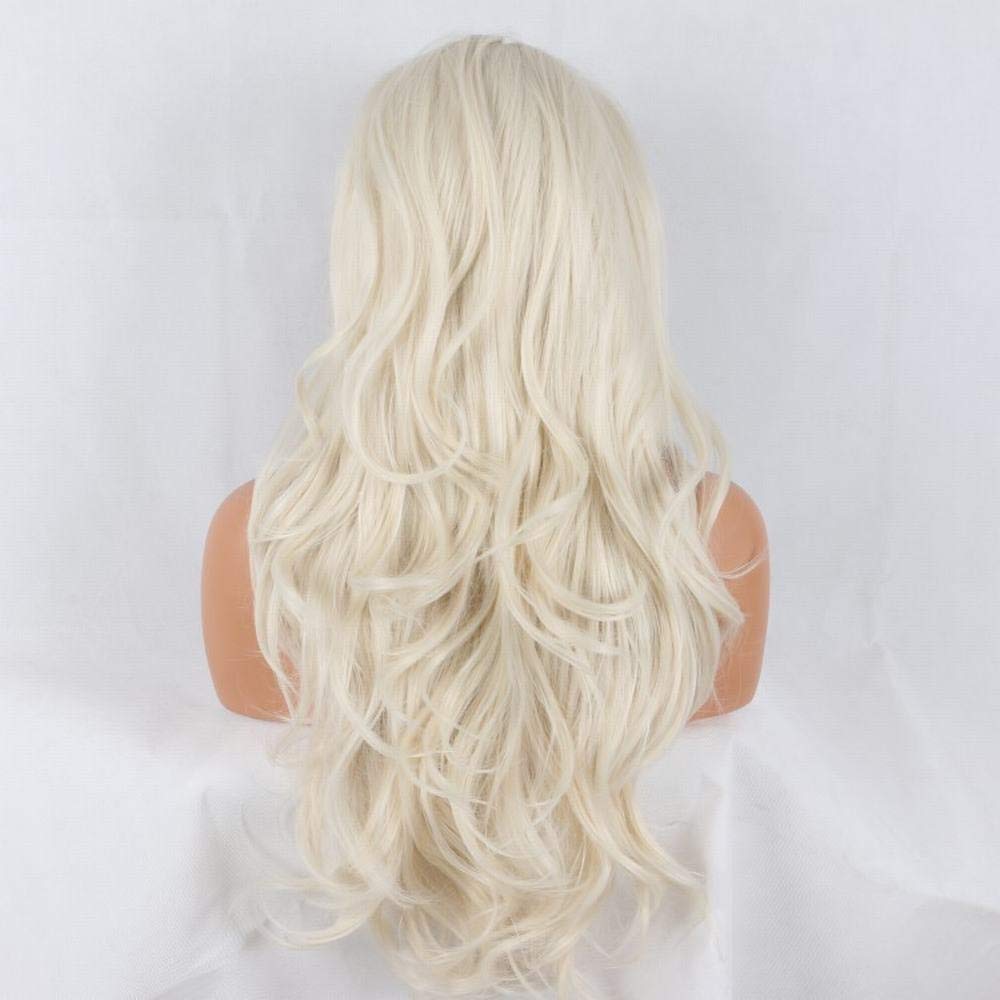 Heat Resistant Big Wave Curly Handmade Human Hair Wigs - Daily Wear Natural White & Creamy White Colors for Women | Perfect for Cosplay, Parties & Everyday Styling