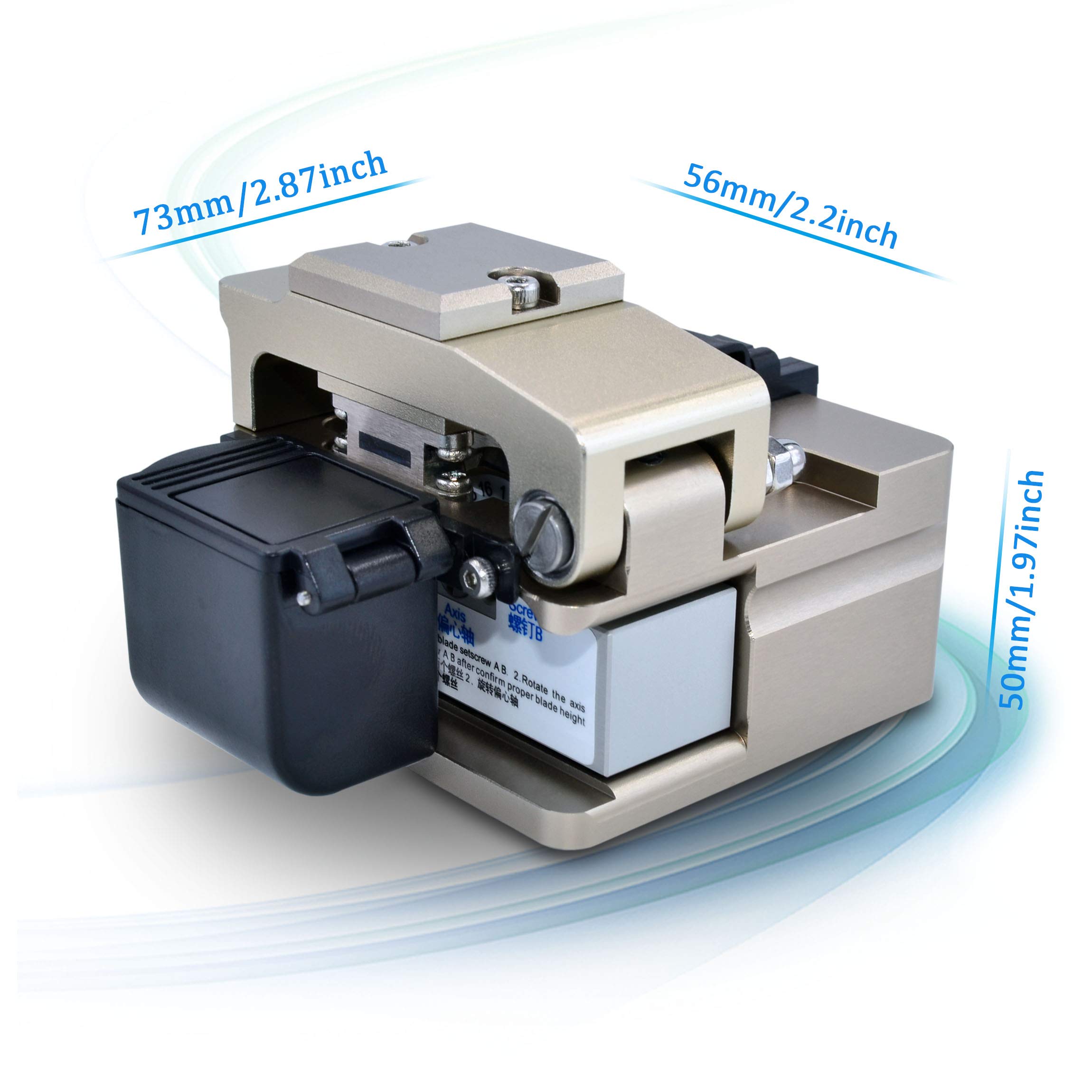 SPEEDWOLF FTTH High Precision Fiber Optic Cleaver - 16 Surface Blade for 250μm/900μm/3.0mm Fiber Cables - Includes 4-in-1 Holder & Scrap Collector - 38,000+ Cleaves - Perfect for Indoor Fiber Splicing & Network Installation