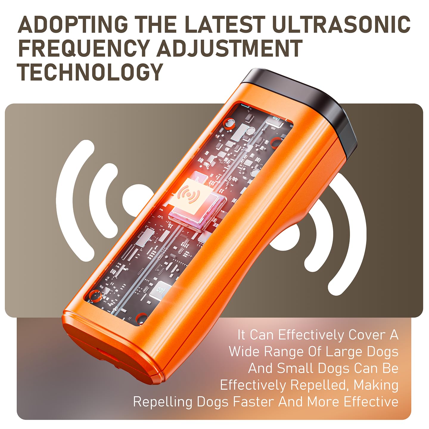 Rechargeable Ultrasonic Dog Bark Deterrent Device - 50ft Long Range Anti-Barking Training Tool for Dogs | Safe & Humane Alternative to Shock Collars | Perfect for Home, Yard, and Neighborhood Use