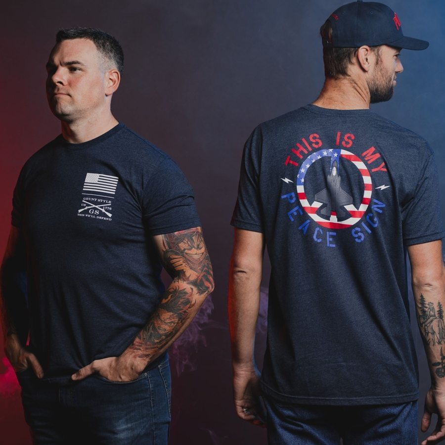 Peace Sign Graphic T-Shirt for Men & Women - Midnight Navy Color - Casual Wear for Everyday Comfort & Street Style