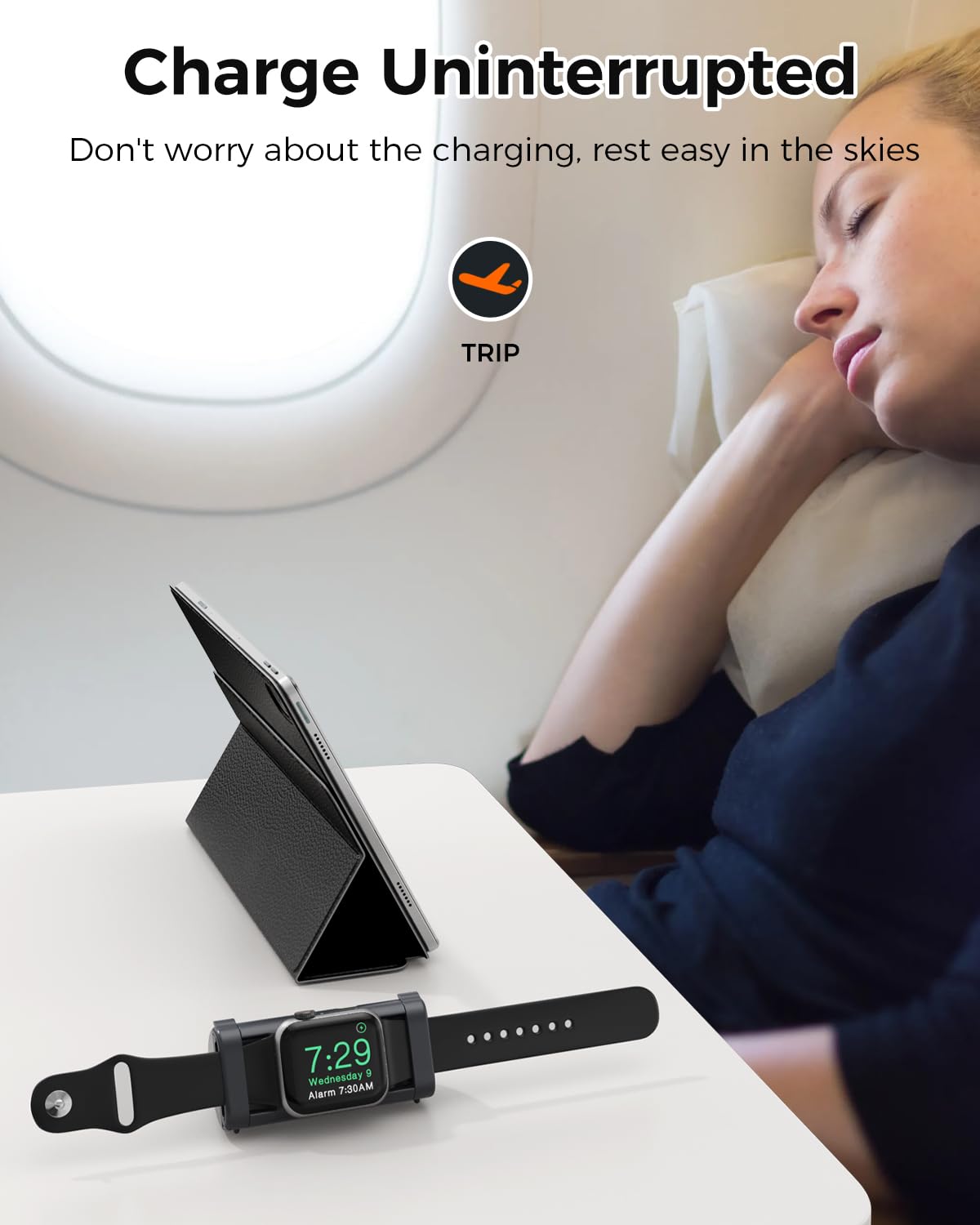 NEWQ Portable Magnetic Wireless Charger for Apple Watch - 1800mAh Rechargeable Power Bank | Compact Outdoor Charging Solution for iWatch Series (Camping, Hiking, Travel & Daily Use)